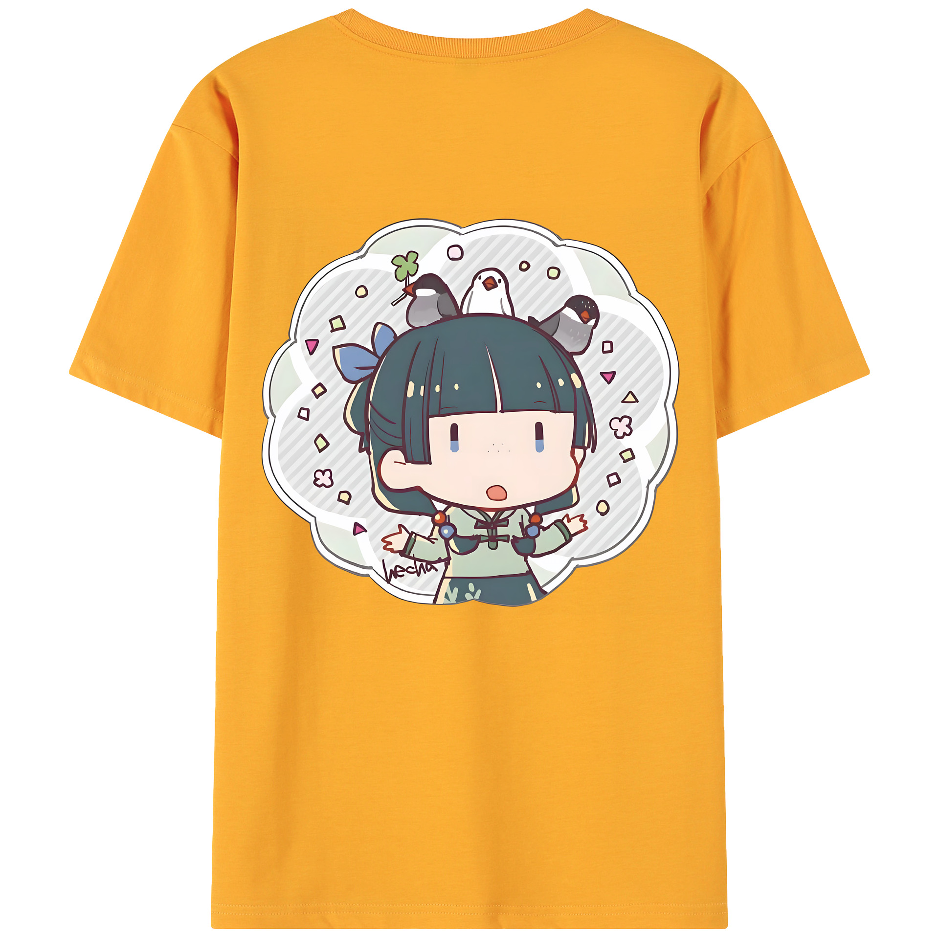 （画像用） 薬屋のひとりごと The Apothecary Diaries 綿100％ メンズ半袖Tシャツ（バックプリント） 通気性