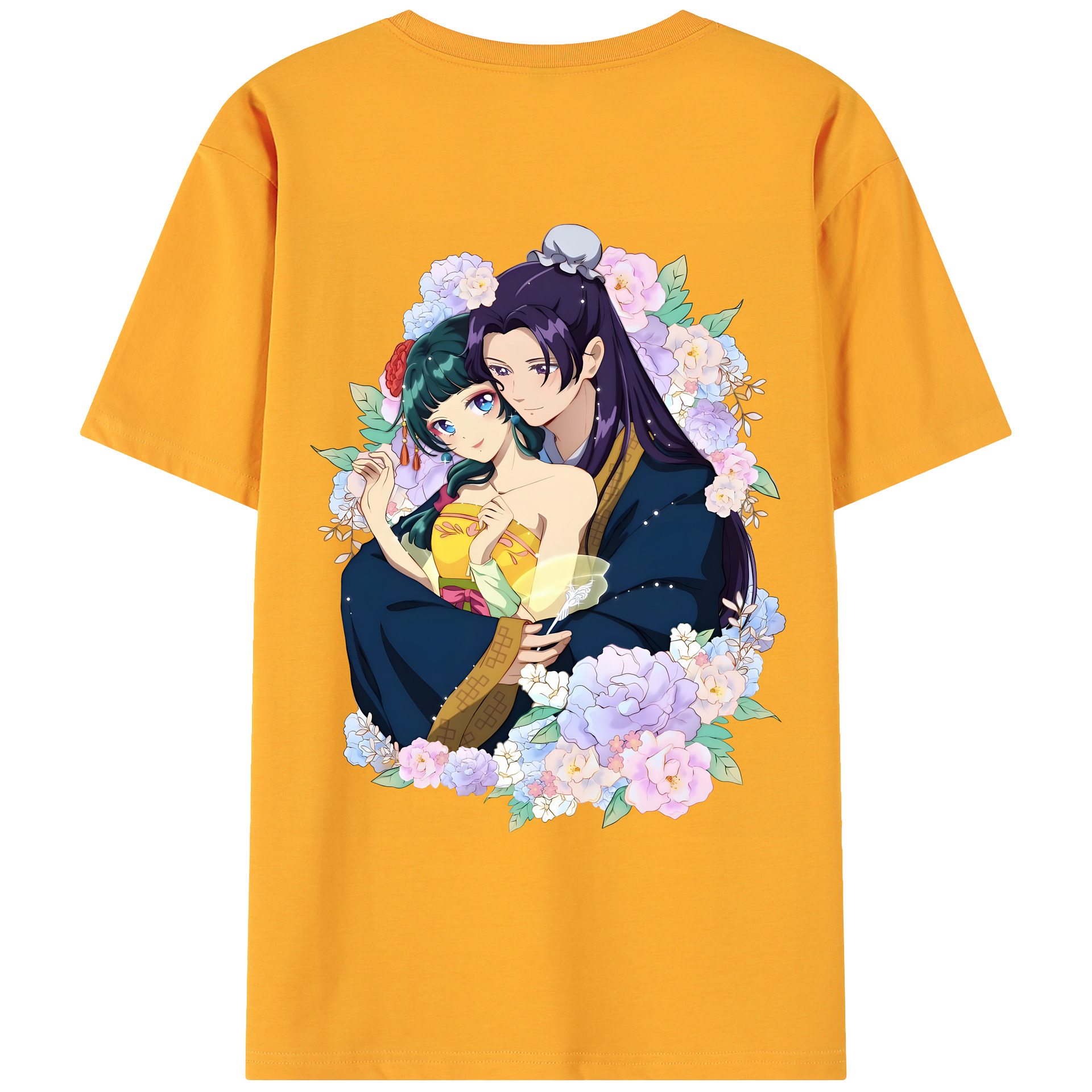 （画像用） 薬屋のひとりごと The Apothecary Diaries 綿100％ メンズ半袖Tシャツ（バックプリント） 通気性