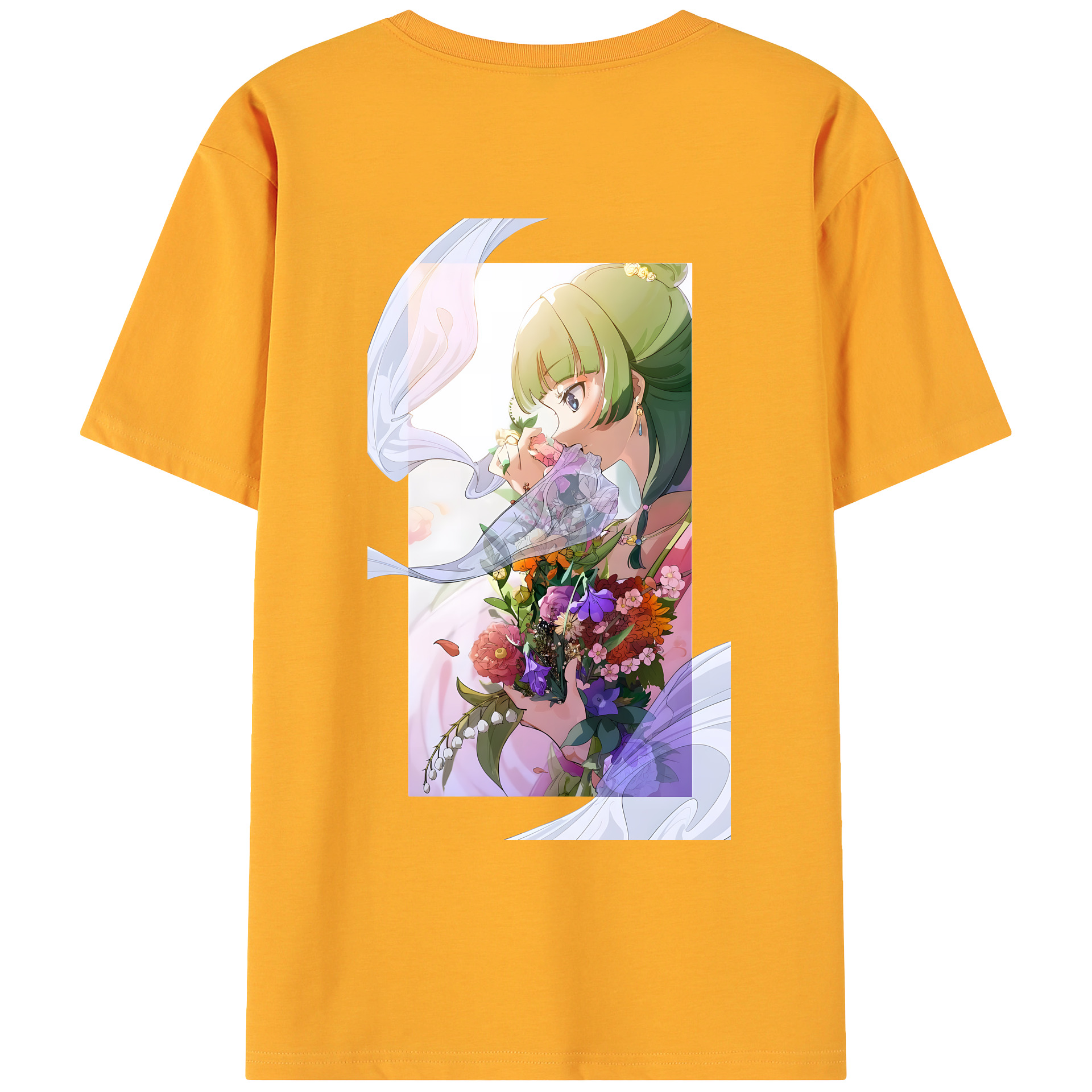 （画像用） 薬屋のひとりごと The Apothecary Diaries 綿100％ メンズ半袖Tシャツ（バックプリント） 通気性