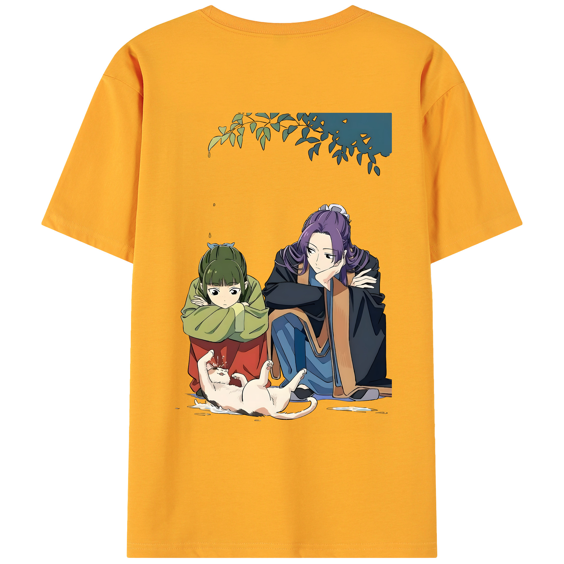 （画像用） 薬屋のひとりごと The Apothecary Diaries 綿100％ メンズ半袖Tシャツ（バックプリント） 通気性