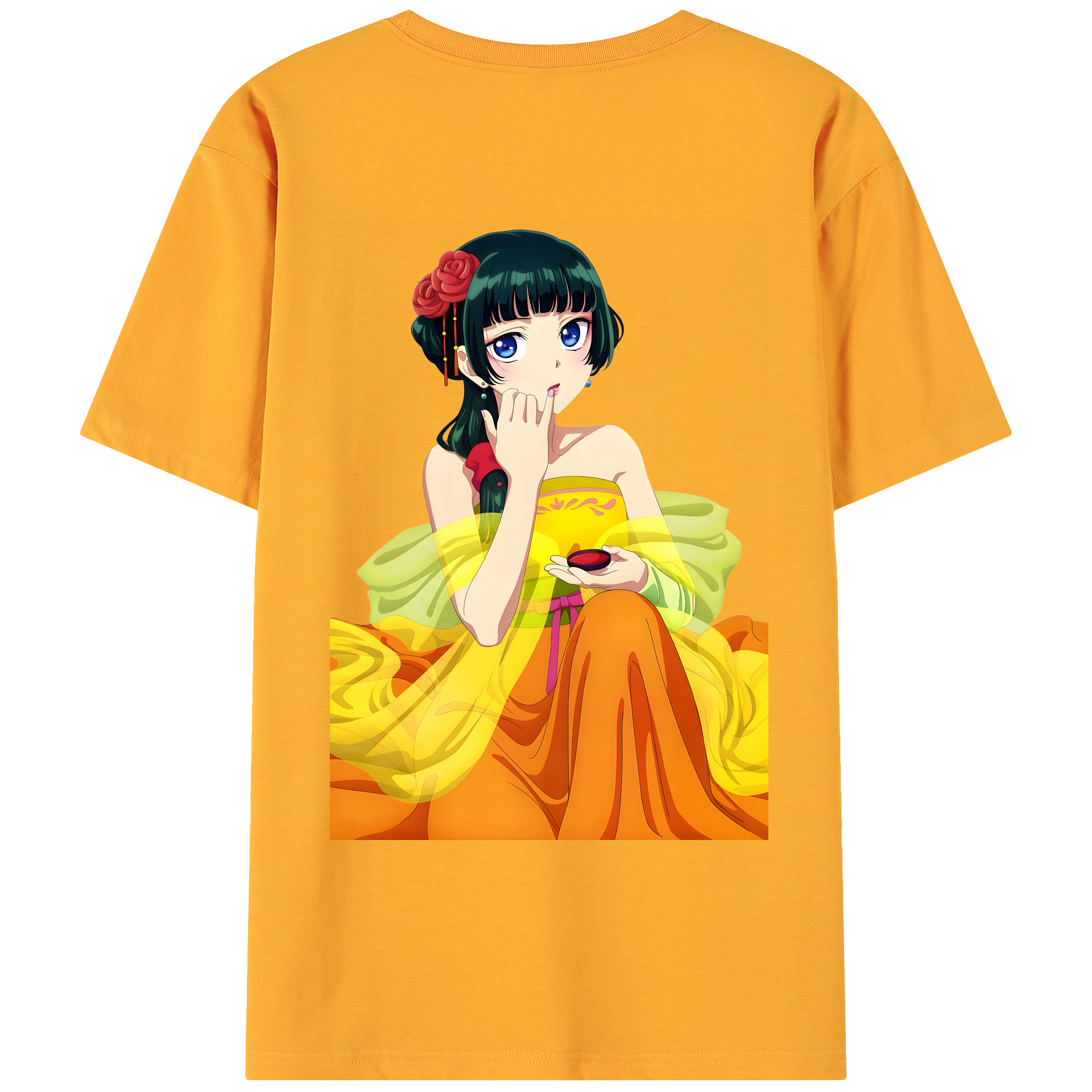 （画像用） 薬屋のひとりごと The Apothecary Diaries 綿100％ メンズ半袖Tシャツ（バックプリント） 通気性