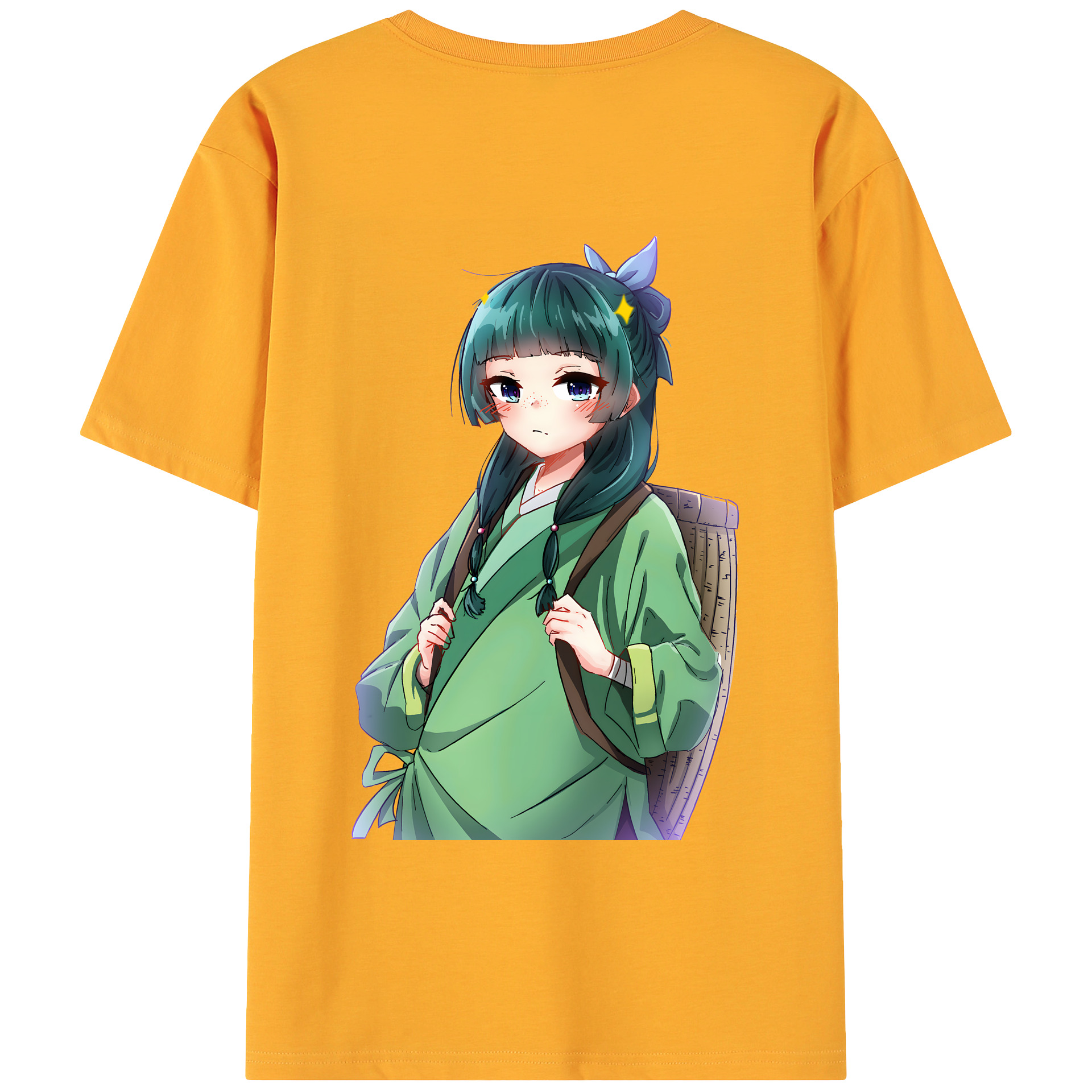 （画像用） 薬屋のひとりごと The Apothecary Diaries 綿100％ メンズ半袖Tシャツ（バックプリント） 通気性
