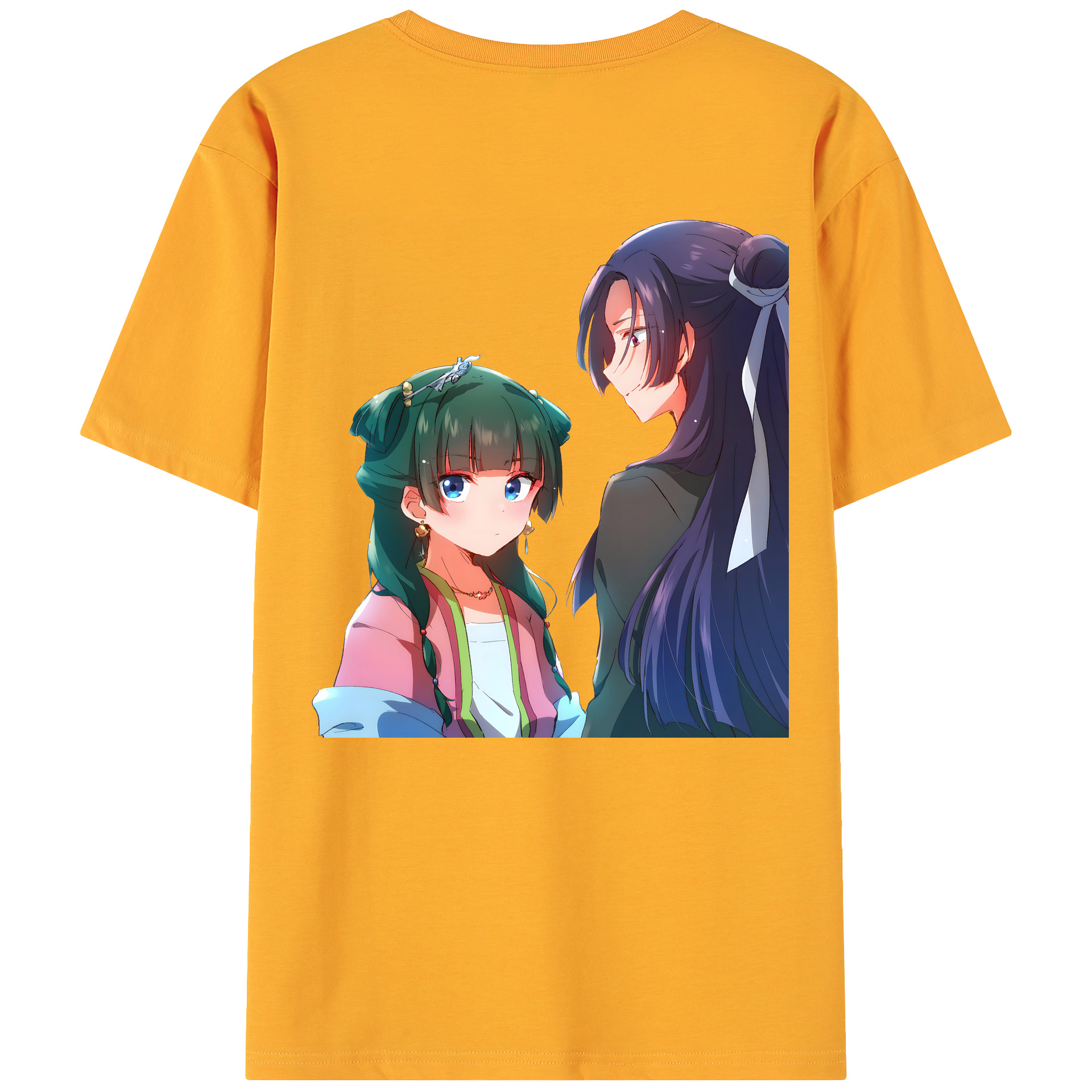 （画像用） 薬屋のひとりごと The Apothecary Diaries 綿100％ メンズ半袖Tシャツ（バックプリント） 通気性