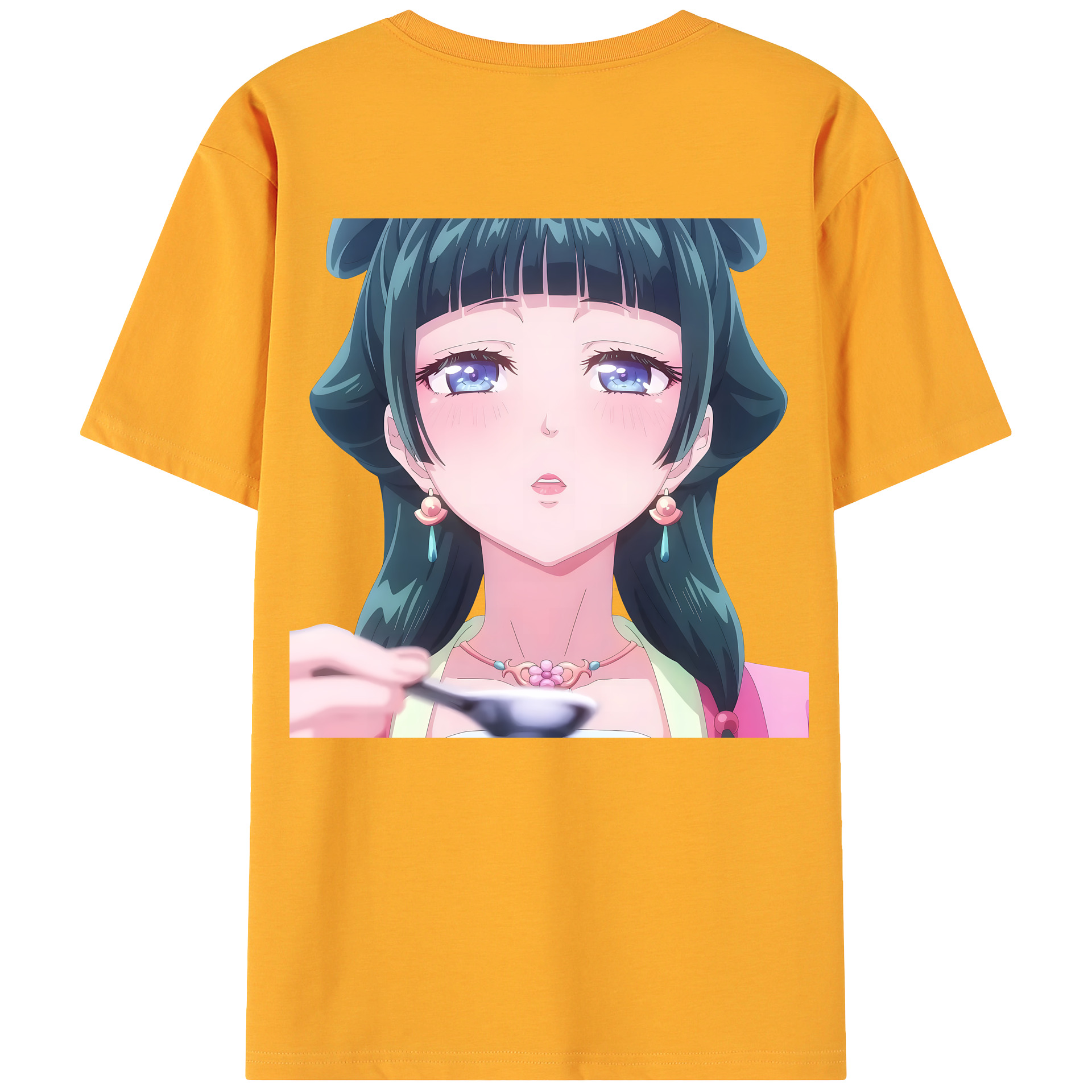（画像用） 薬屋のひとりごと The Apothecary Diaries 綿100％ メンズ半袖Tシャツ（バックプリント） 通気性