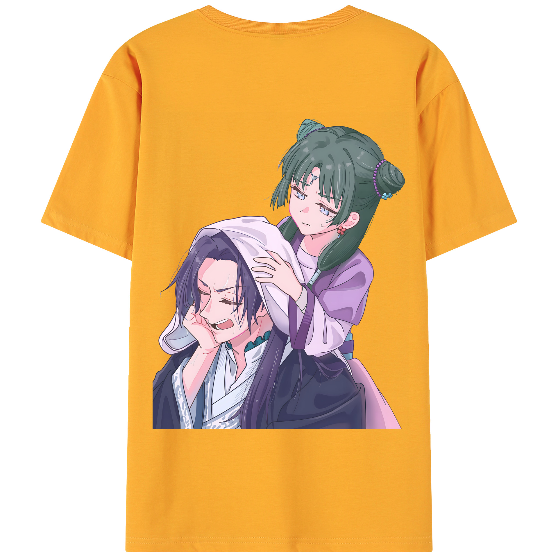 （画像用） 薬屋のひとりごと The Apothecary Diaries 綿100％ メンズ半袖Tシャツ（バックプリント） 通気性