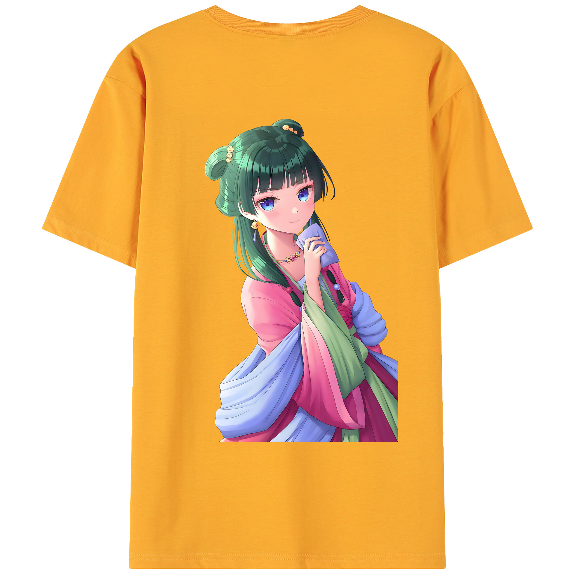 （画像用） 薬屋のひとりごと The Apothecary Diaries 綿100％ メンズ半袖Tシャツ（バックプリント） 通気性