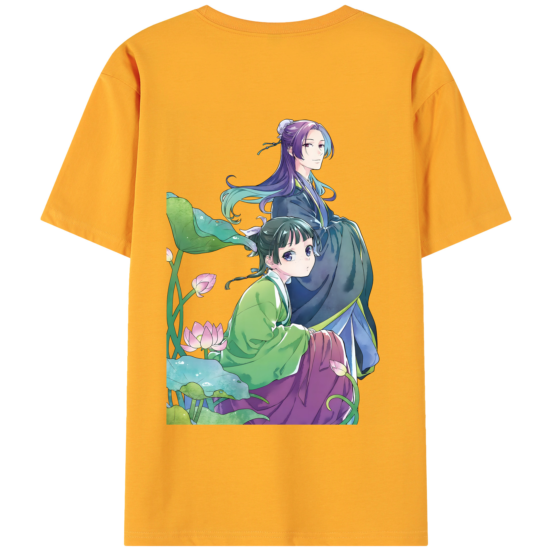 （画像用） 薬屋のひとりごと The Apothecary Diaries 綿100％ メンズ半袖Tシャツ（バックプリント） 通気性