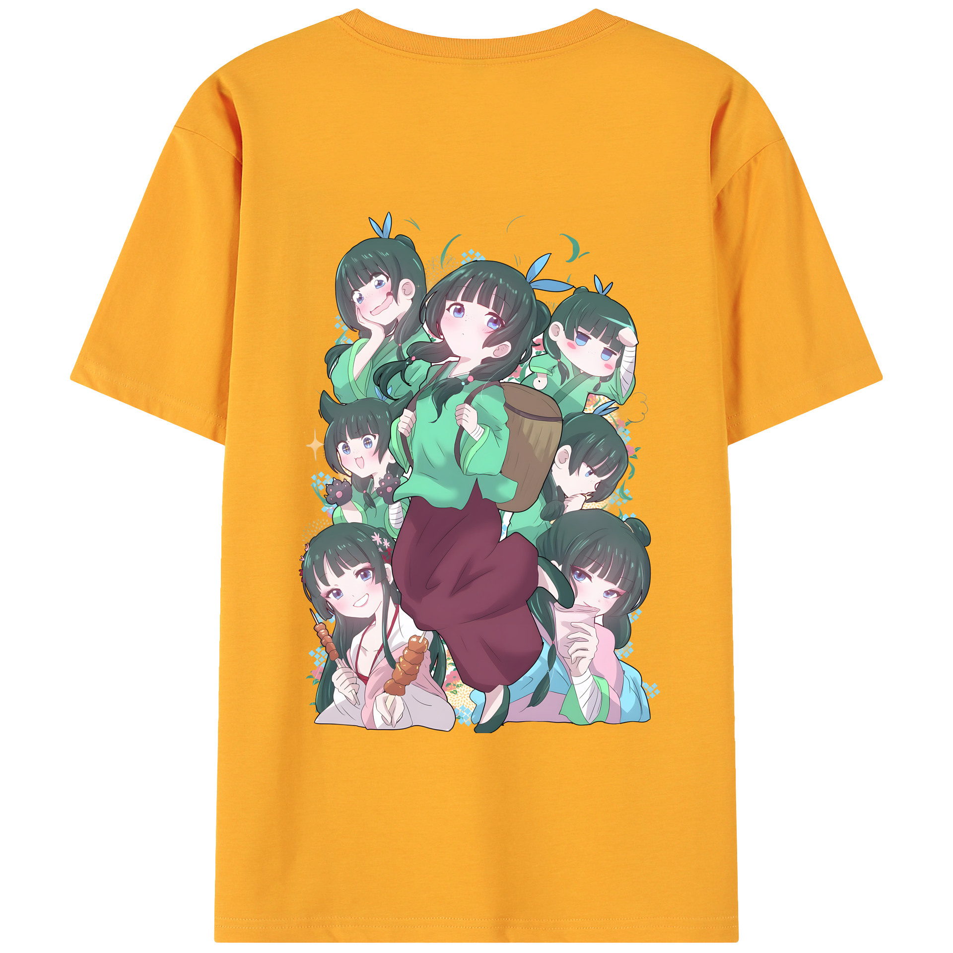 （画像用） 薬屋のひとりごと The Apothecary Diaries 綿100％ メンズ半袖Tシャツ（バックプリント） 通気性