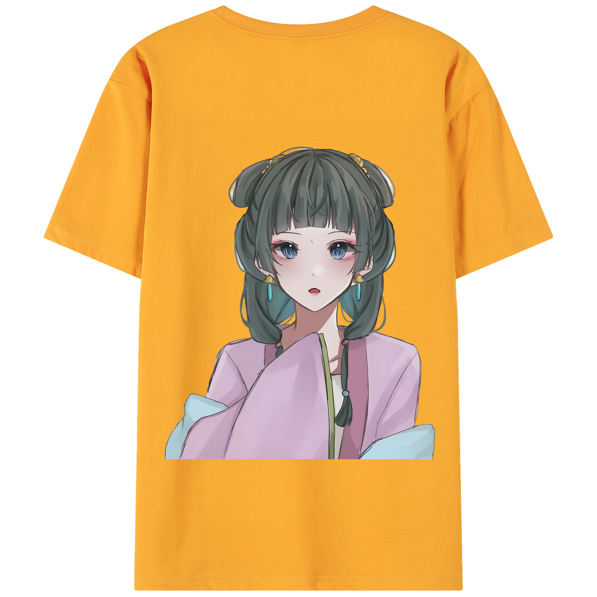 （画像用） 薬屋のひとりごと The Apothecary Diaries 綿100％ メンズ半袖Tシャツ（バックプリント） 通気性