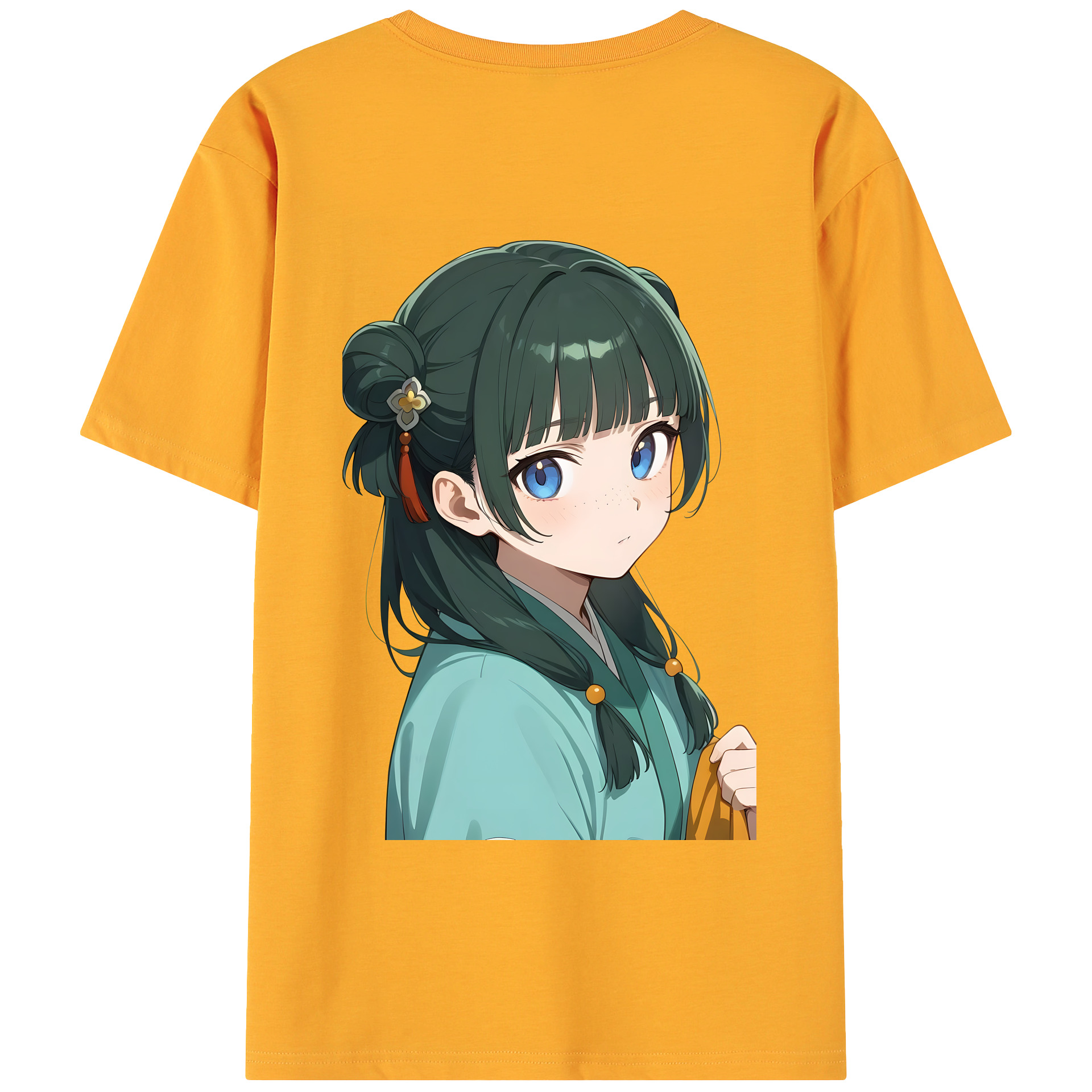 （画像用） 薬屋のひとりごと The Apothecary Diaries 綿100％ メンズ半袖Tシャツ（バックプリント） 通気性