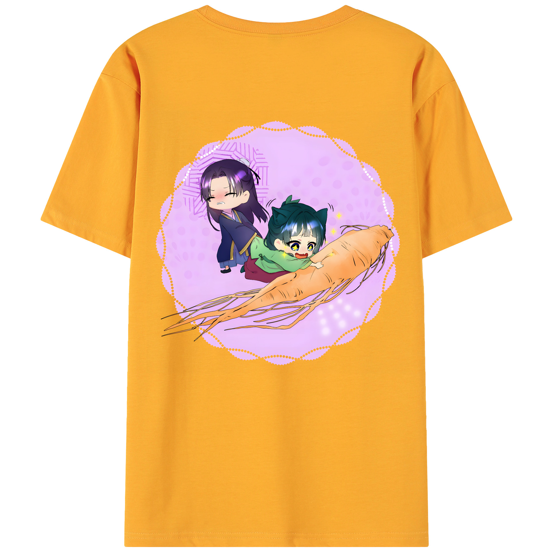 （画像用） 薬屋のひとりごと The Apothecary Diaries 綿100％ メンズ半袖Tシャツ（バックプリント） 通気性