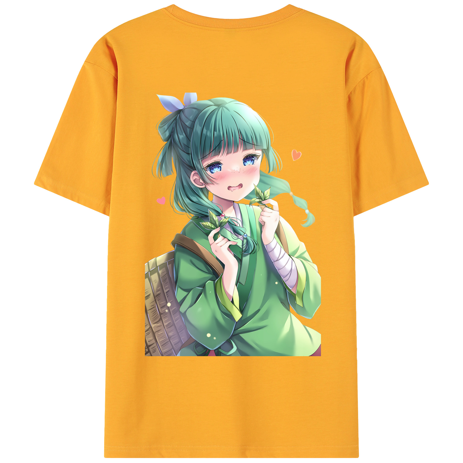 （画像用） 薬屋のひとりごと The Apothecary Diaries 綿100％ メンズ半袖Tシャツ（バックプリント） 通気性