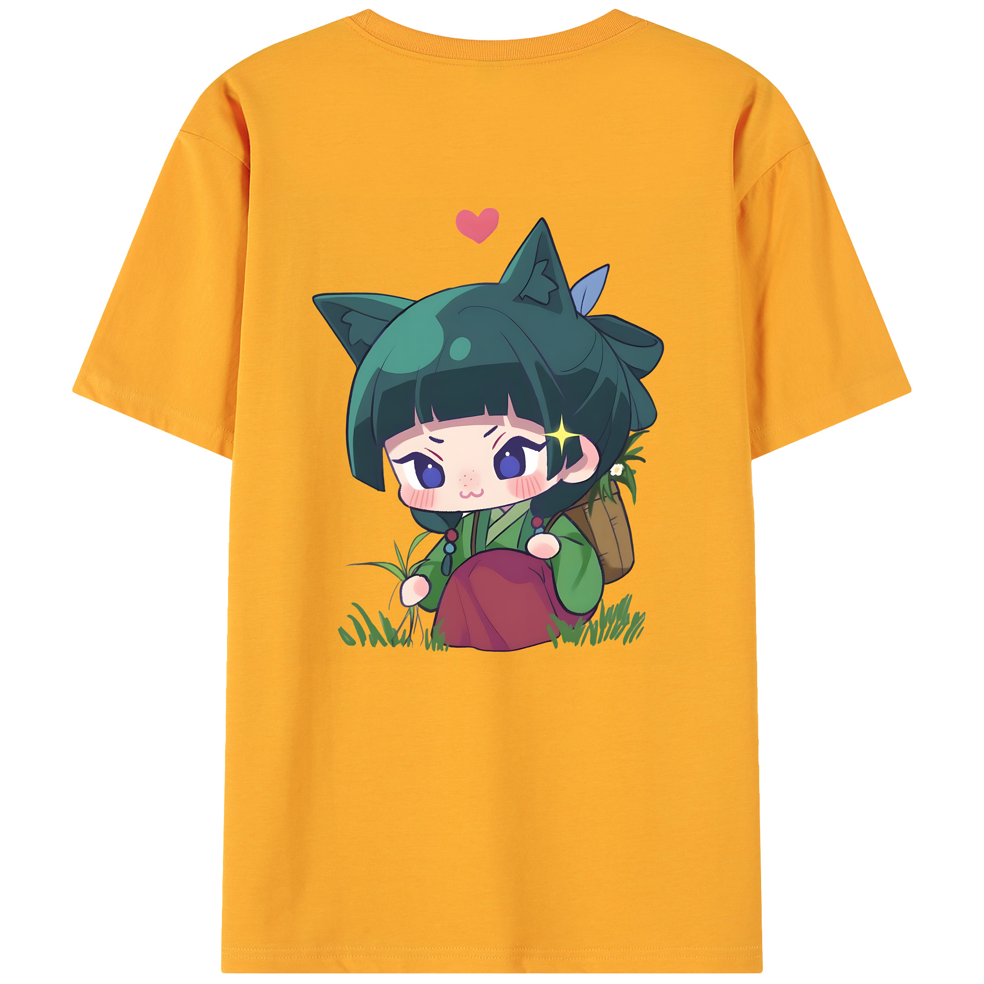 （画像用） 薬屋のひとりごと The Apothecary Diaries 綿100％ メンズ半袖Tシャツ（バックプリント） 通気性