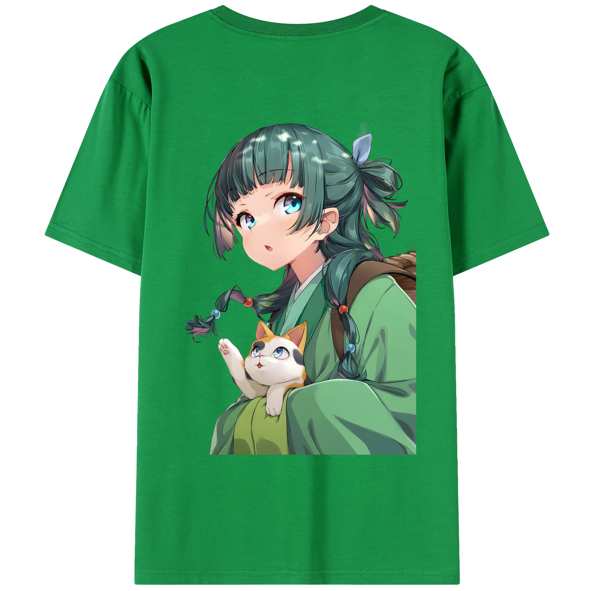 （画像用） 薬屋のひとりごと The Apothecary Diaries 綿100％ メンズ半袖Tシャツ（バックプリント） 通気性