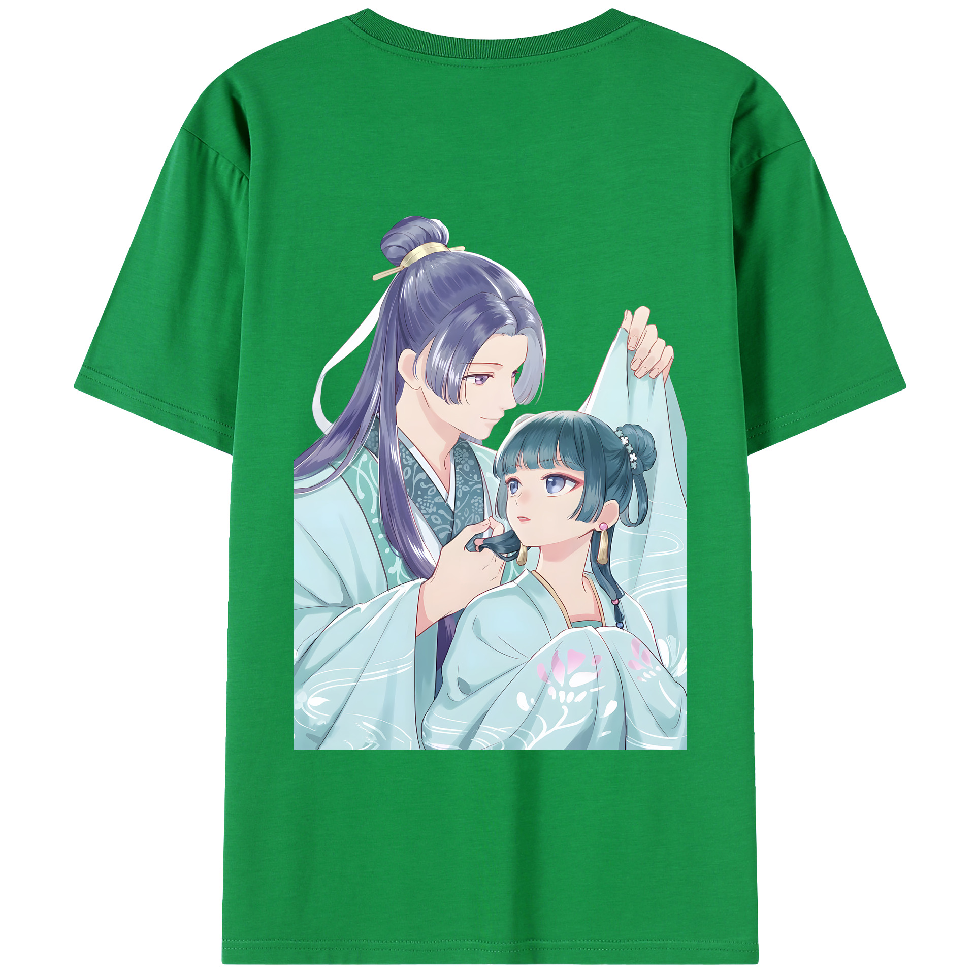 （画像用） 薬屋のひとりごと The Apothecary Diaries 綿100％ メンズ半袖Tシャツ（バックプリント） 通気性