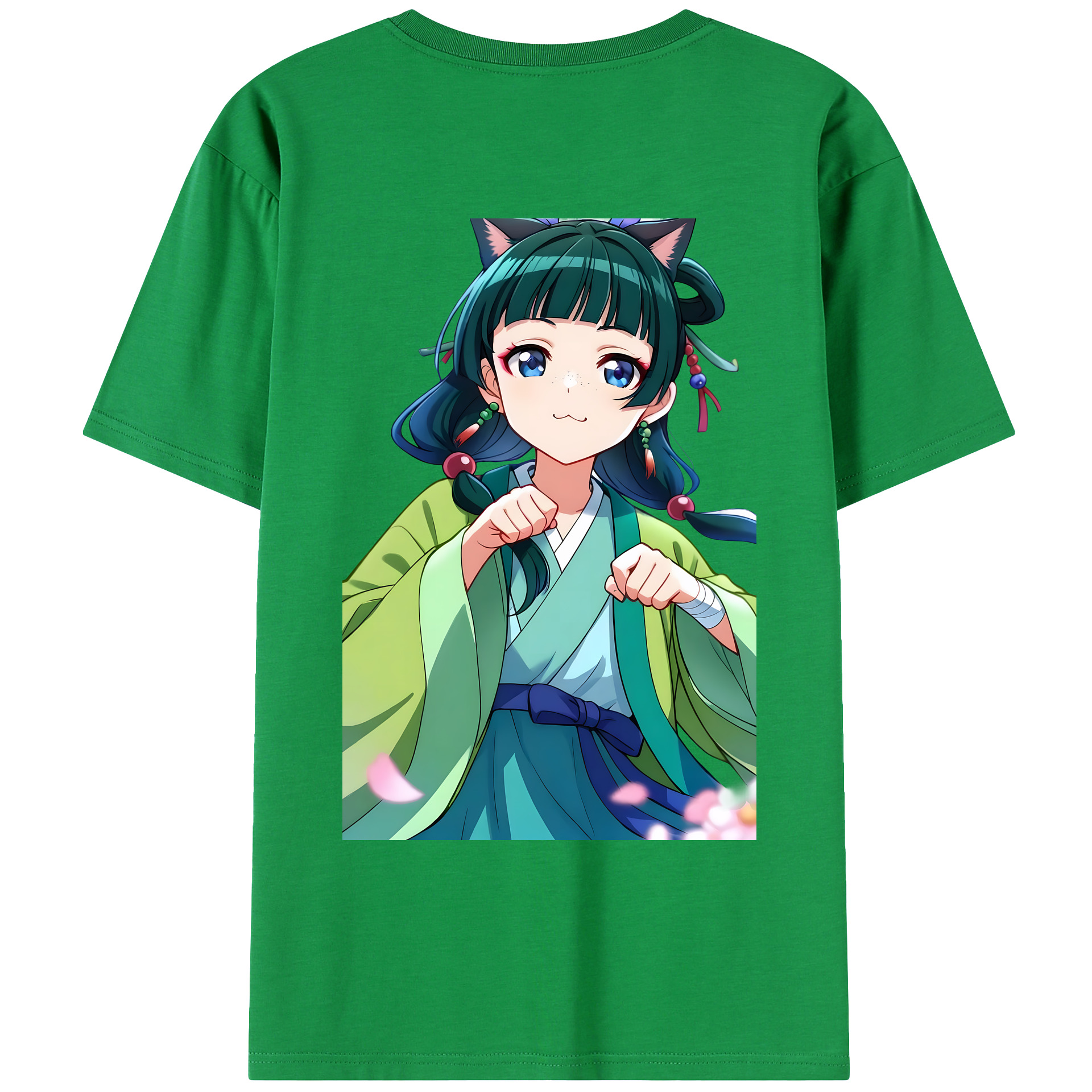 （画像用） 薬屋のひとりごと The Apothecary Diaries 綿100％ メンズ半袖Tシャツ（バックプリント） 通気性