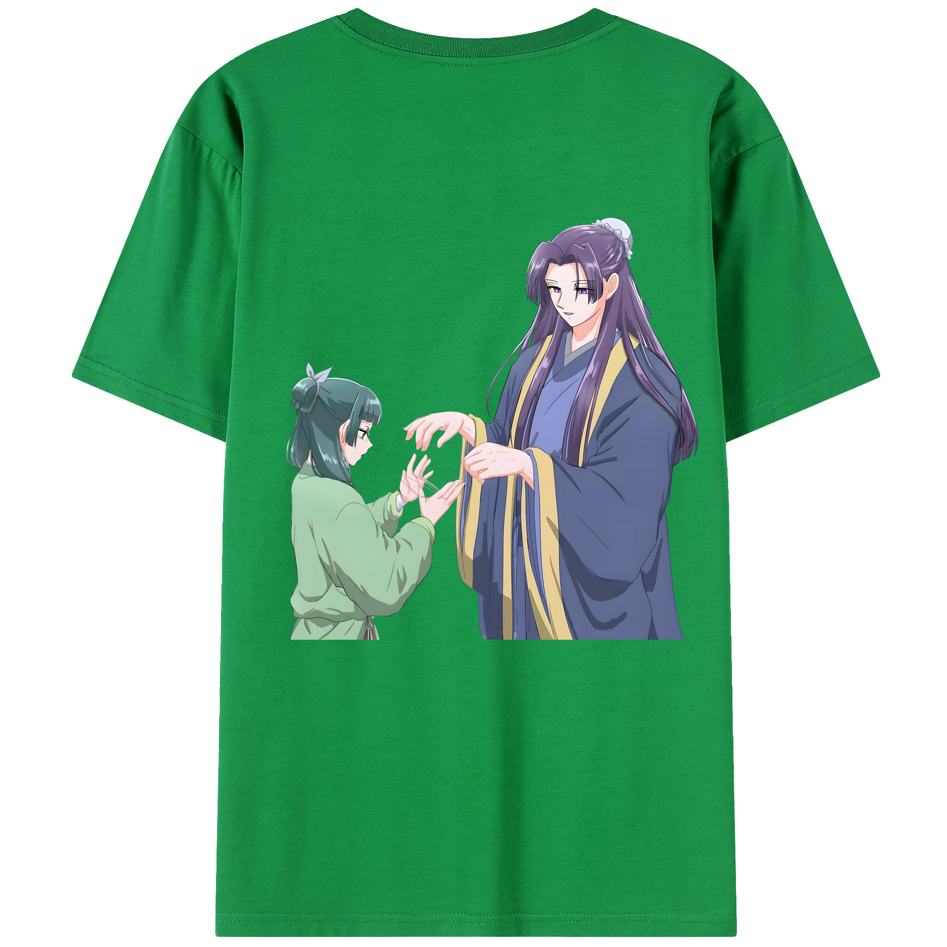 （画像用） 薬屋のひとりごと The Apothecary Diaries 綿100％ メンズ半袖Tシャツ（バックプリント） 通気性