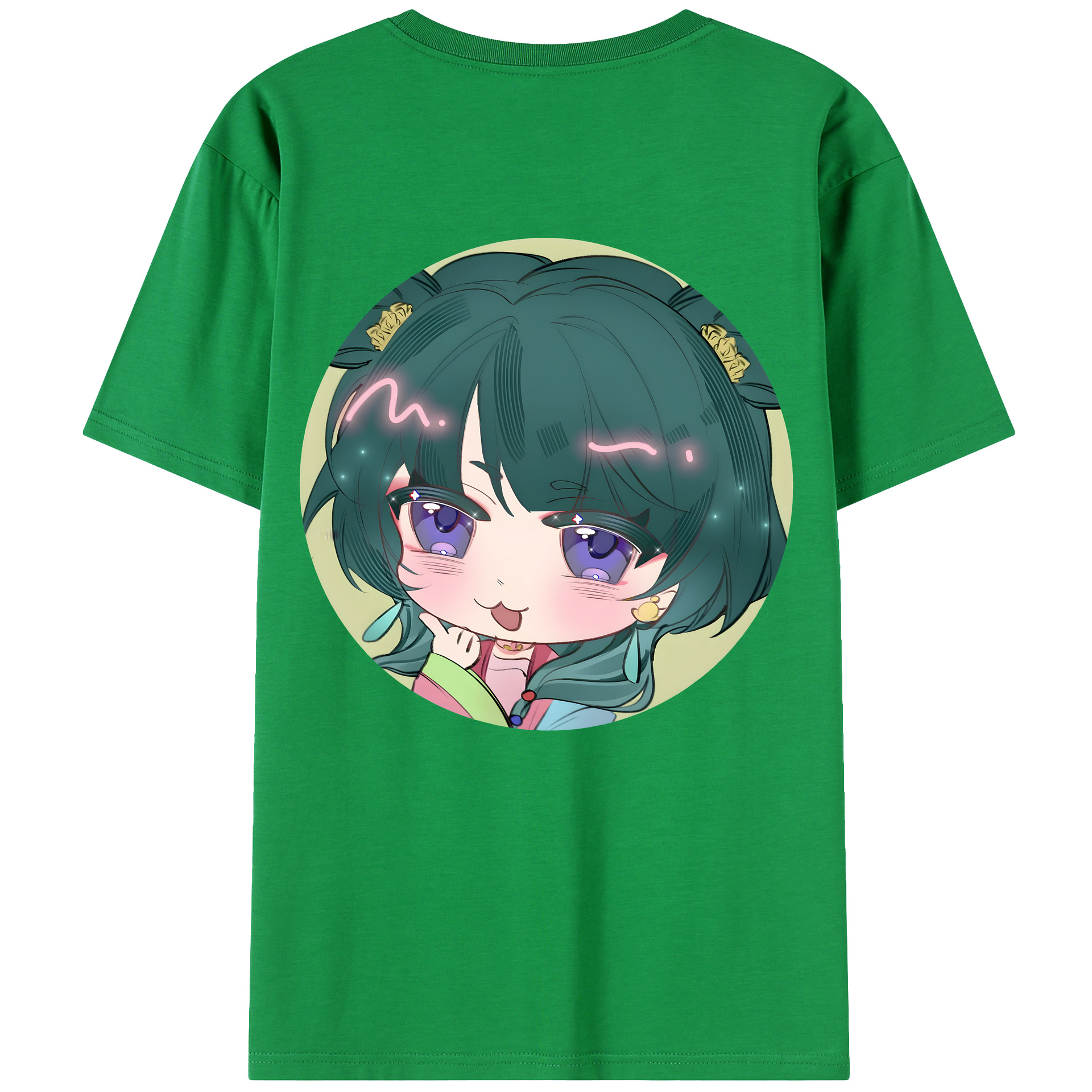 （画像用） 薬屋のひとりごと The Apothecary Diaries 綿100％ メンズ半袖Tシャツ（バックプリント） 通気性