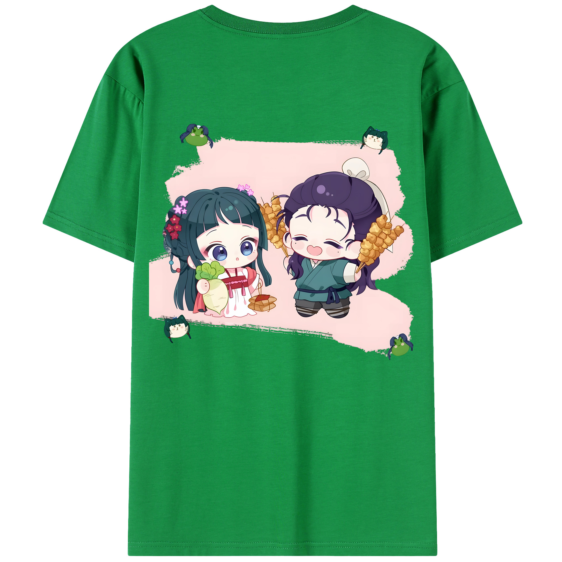 （画像用） 薬屋のひとりごと The Apothecary Diaries 綿100％ メンズ半袖Tシャツ（バックプリント） 通気性