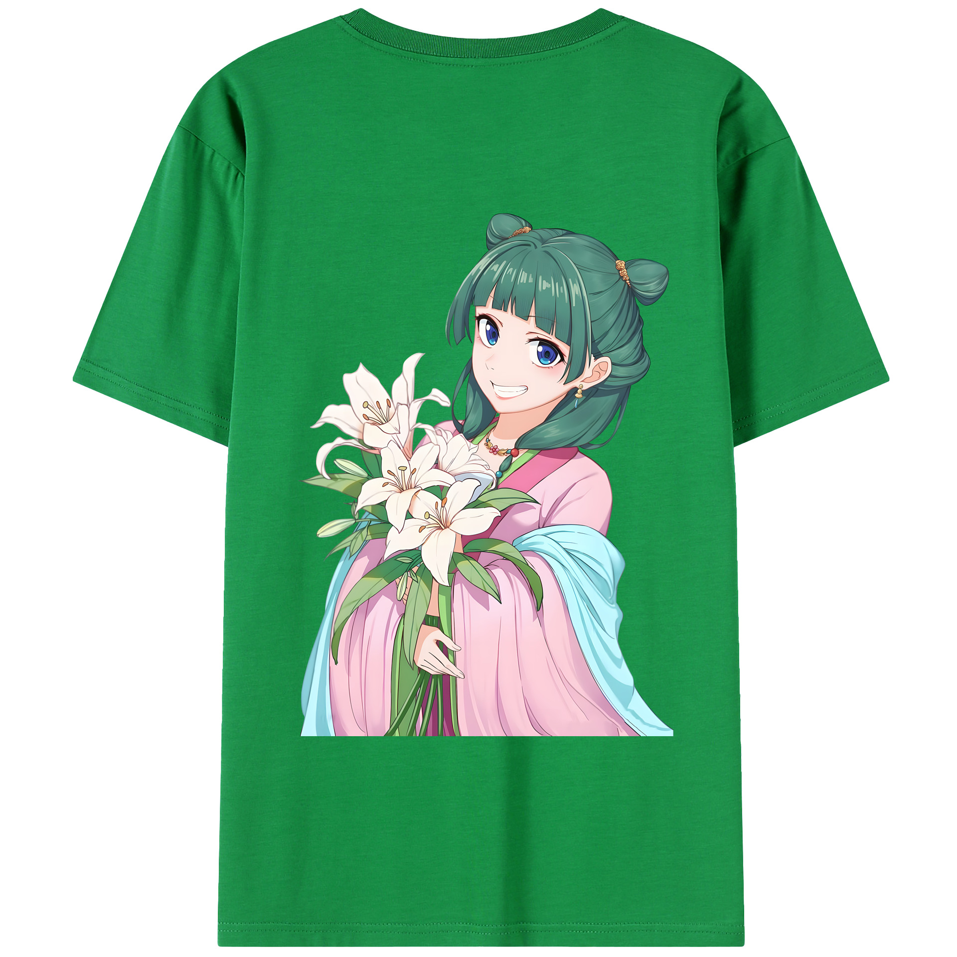 （画像用） 薬屋のひとりごと The Apothecary Diaries 綿100％ メンズ半袖Tシャツ（バックプリント） 通気性
