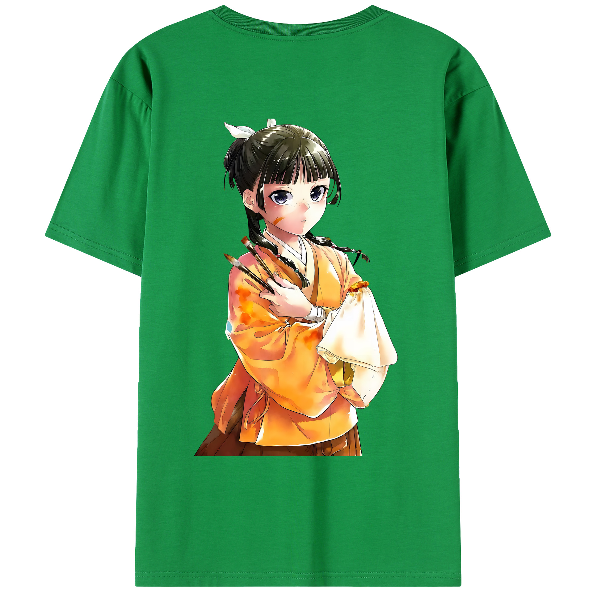 （画像用） 薬屋のひとりごと The Apothecary Diaries 綿100％ メンズ半袖Tシャツ（バックプリント） 通気性