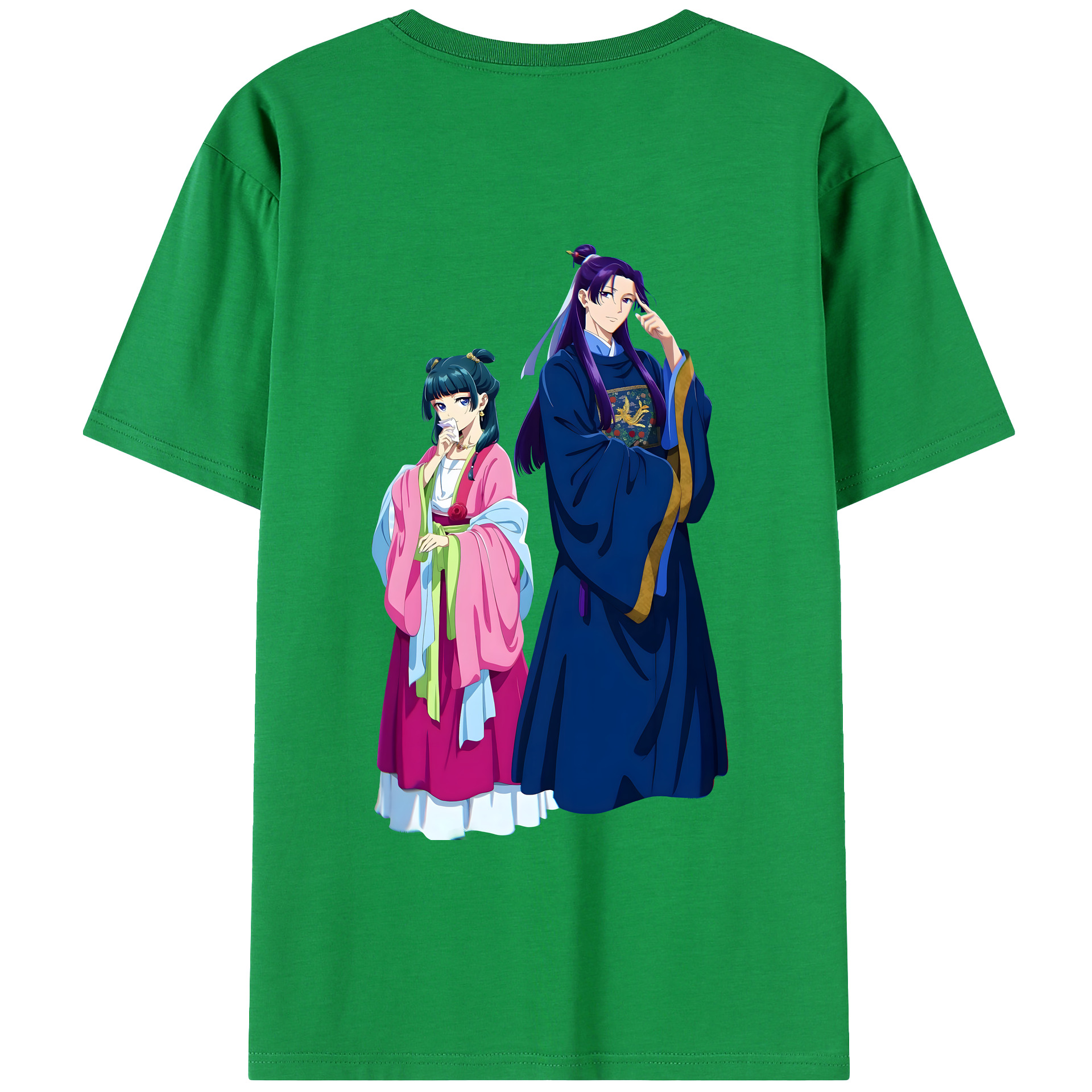 （画像用） 薬屋のひとりごと The Apothecary Diaries 綿100％ メンズ半袖Tシャツ（バックプリント） 通気性