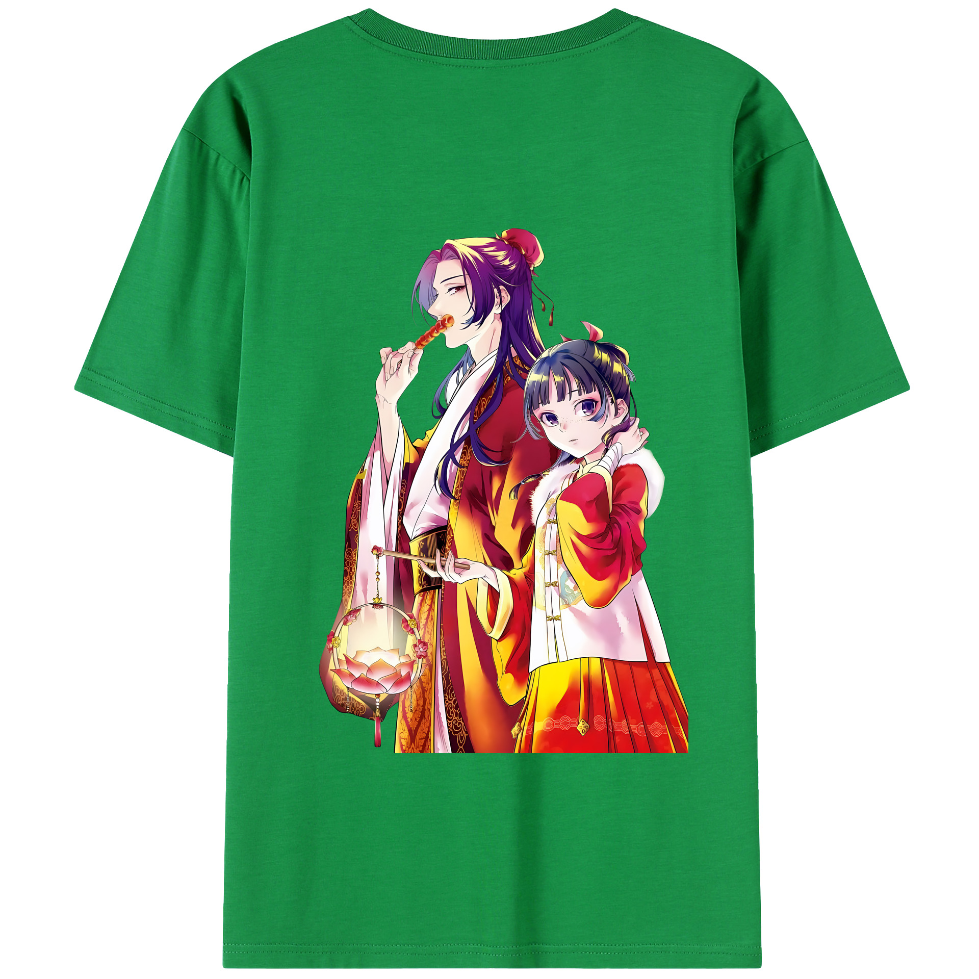 （画像用） 薬屋のひとりごと The Apothecary Diaries 綿100％ メンズ半袖Tシャツ（バックプリント） 通気性