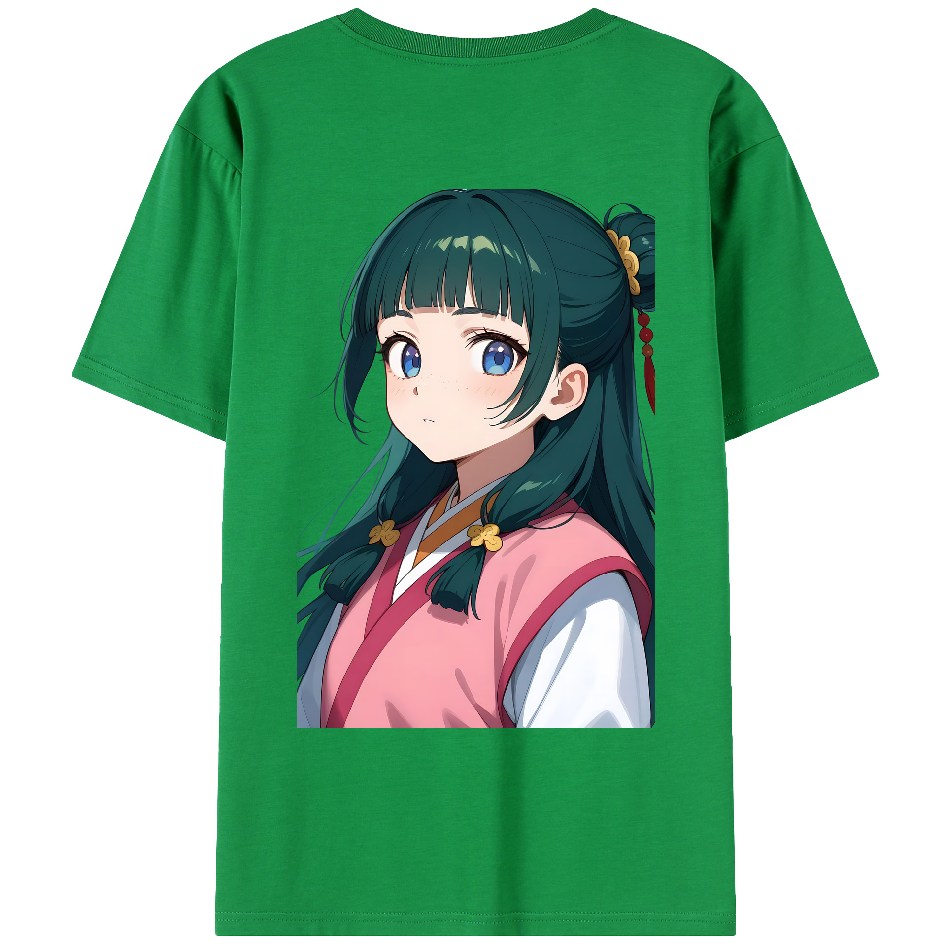 （画像用） 薬屋のひとりごと The Apothecary Diaries 綿100％ メンズ半袖Tシャツ（バックプリント） 通気性