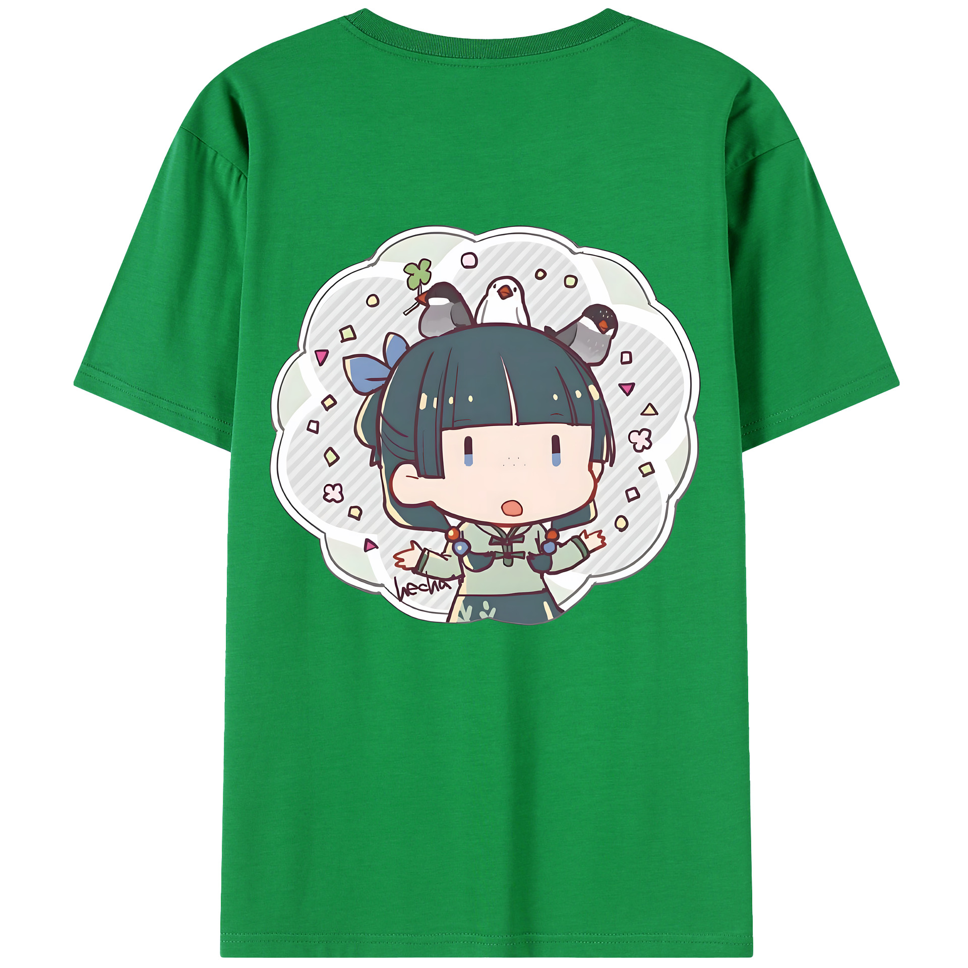 （画像用） 薬屋のひとりごと The Apothecary Diaries 綿100％ メンズ半袖Tシャツ（バックプリント） 通気性