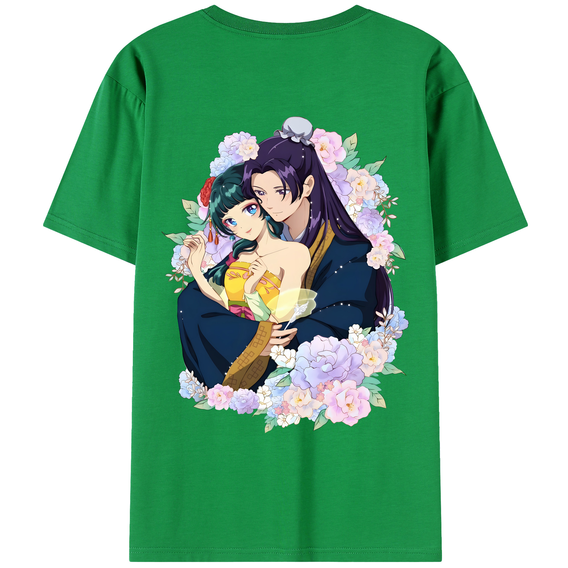 （画像用） 薬屋のひとりごと The Apothecary Diaries 綿100％ メンズ半袖Tシャツ（バックプリント） 通気性