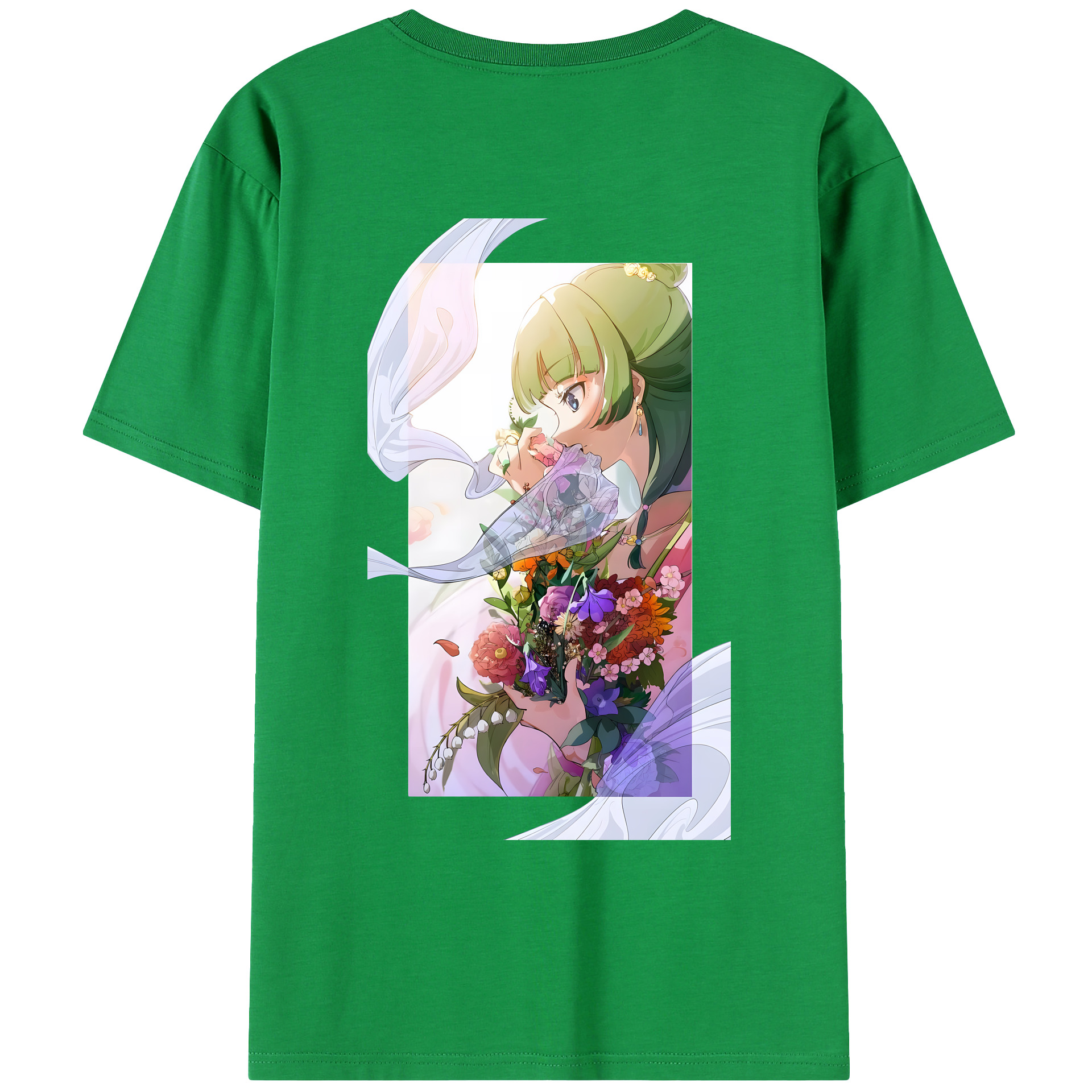 （画像用） 薬屋のひとりごと The Apothecary Diaries 綿100％ メンズ半袖Tシャツ（バックプリント） 通気性