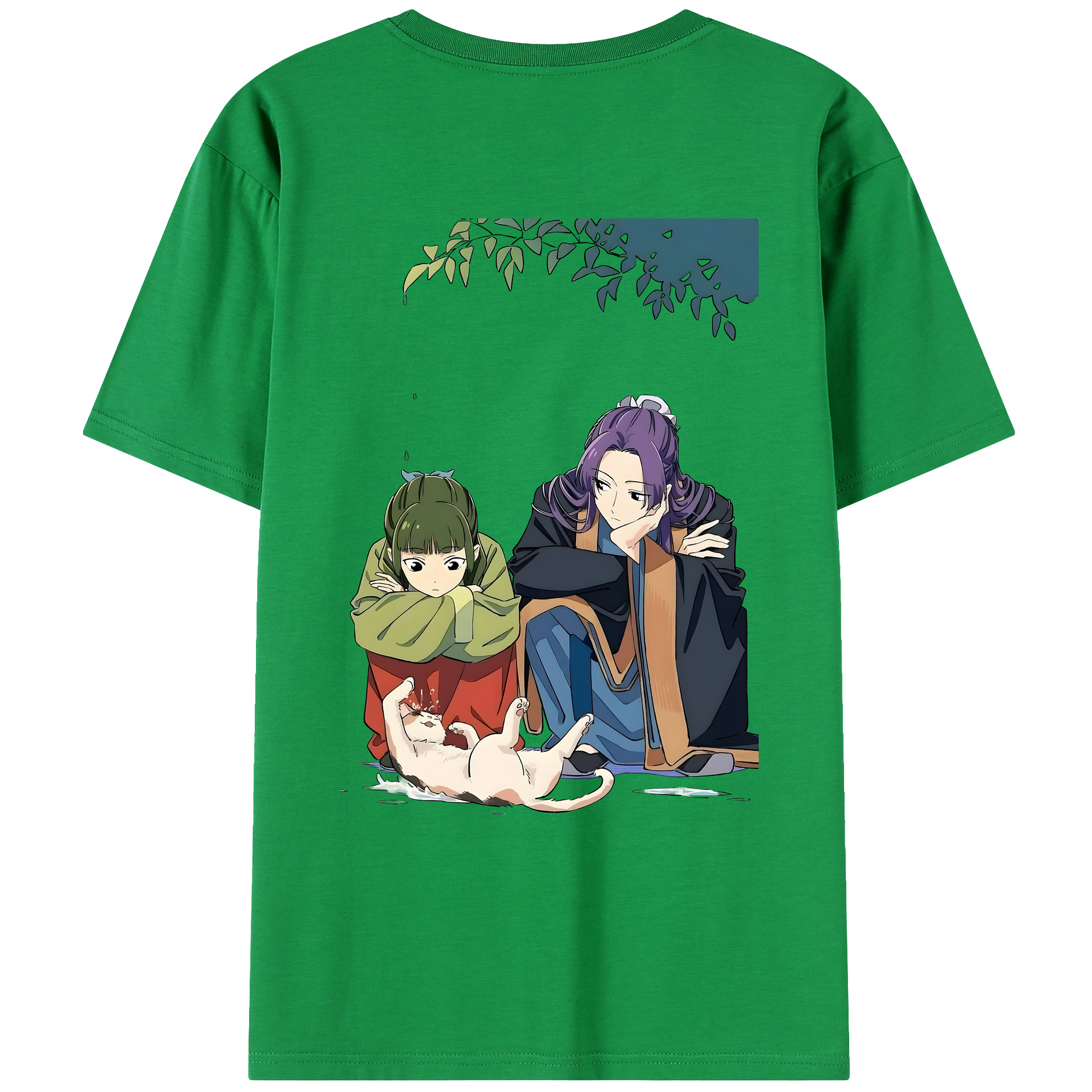 （画像用） 薬屋のひとりごと The Apothecary Diaries 綿100％ メンズ半袖Tシャツ（バックプリント） 通気性