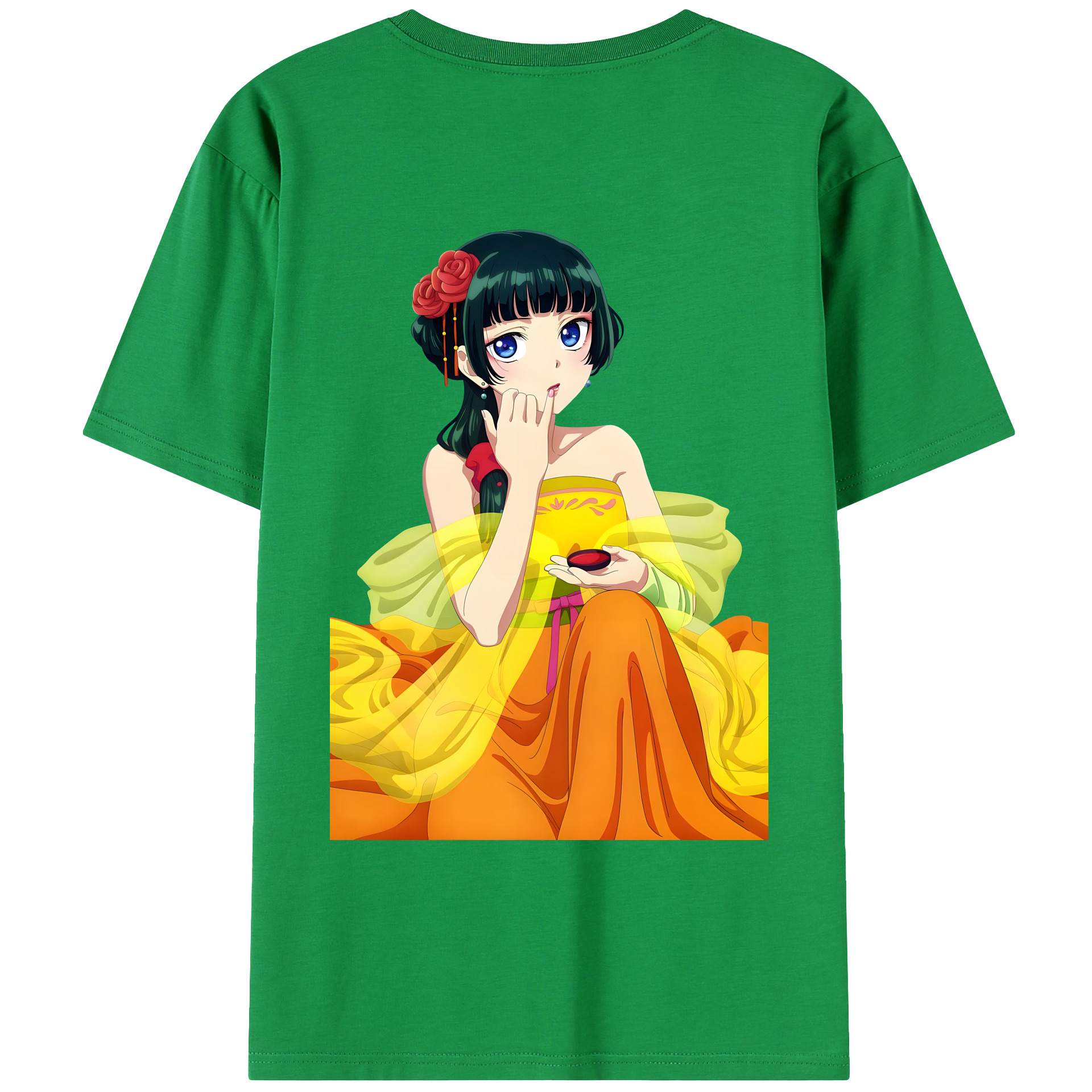 （画像用） 薬屋のひとりごと The Apothecary Diaries 綿100％ メンズ半袖Tシャツ（バックプリント） 通気性
