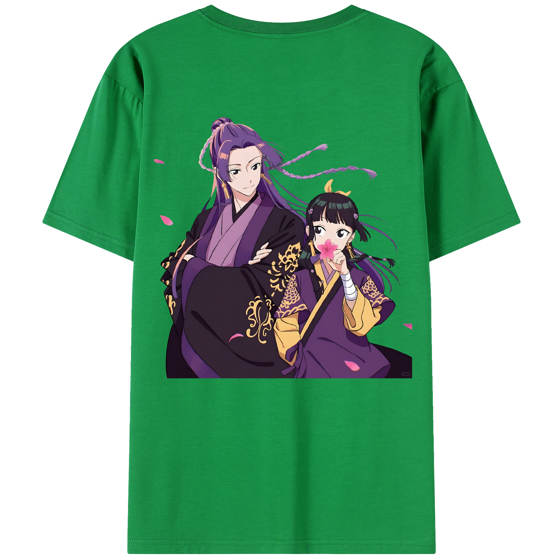 （画像用） 薬屋のひとりごと The Apothecary Diaries 綿100％ メンズ半袖Tシャツ（バックプリント） 通気性