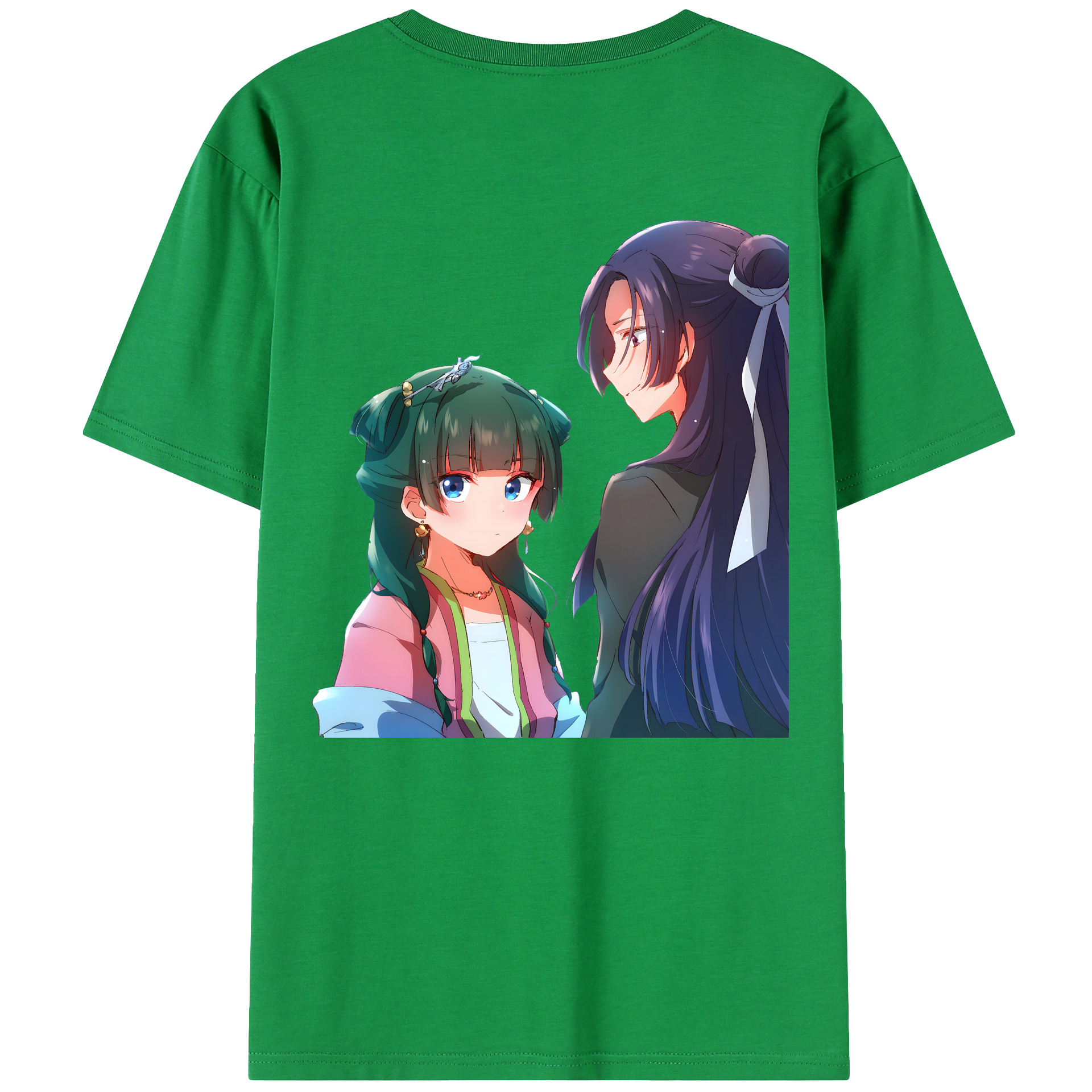 （画像用） 薬屋のひとりごと The Apothecary Diaries 綿100％ メンズ半袖Tシャツ（バックプリント） 通気性