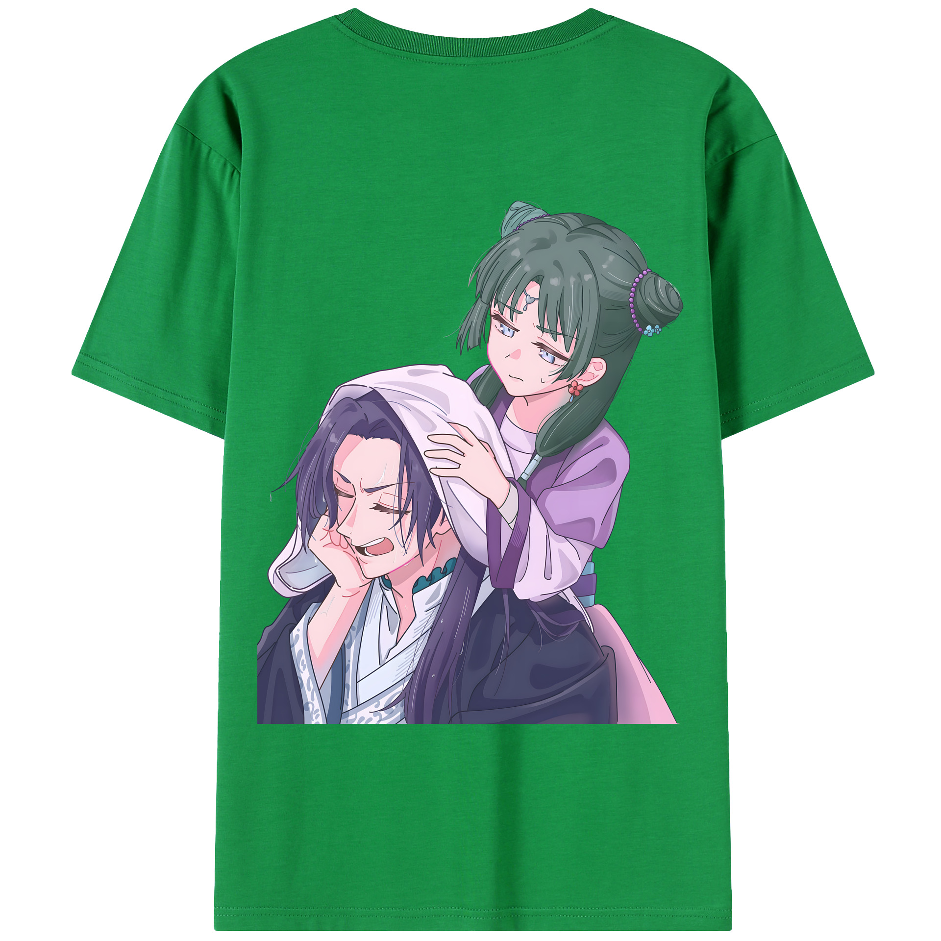 （画像用） 薬屋のひとりごと The Apothecary Diaries 綿100％ メンズ半袖Tシャツ（バックプリント） 通気性