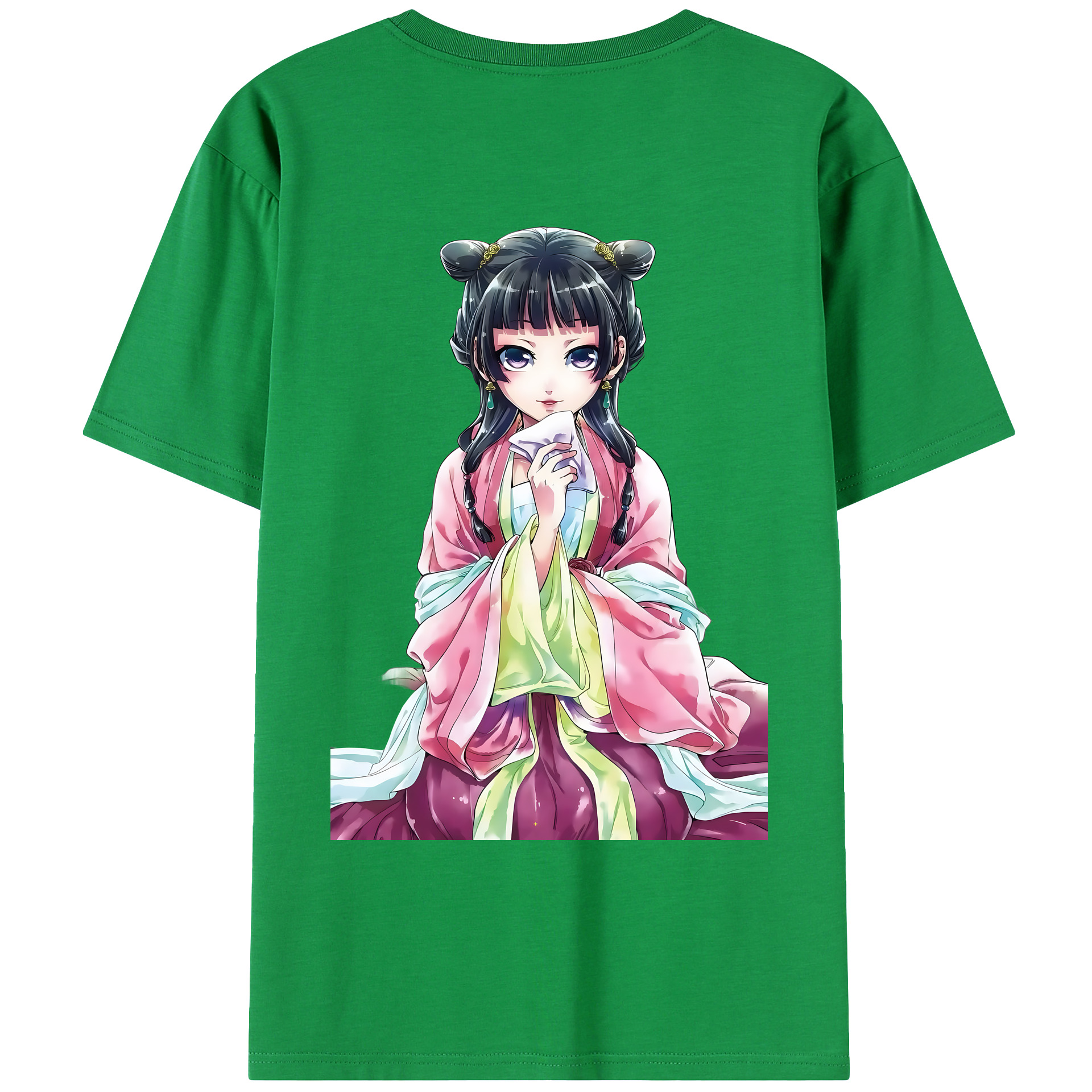 （画像用） 薬屋のひとりごと The Apothecary Diaries 綿100％ メンズ半袖Tシャツ（バックプリント） 通気性