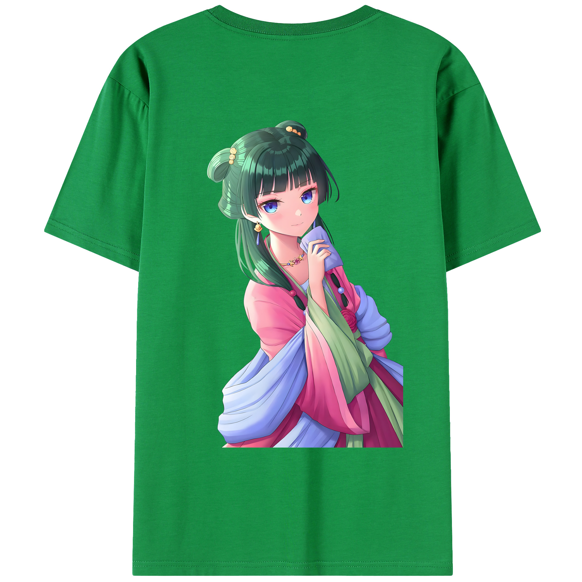 （画像用） 薬屋のひとりごと The Apothecary Diaries 綿100％ メンズ半袖Tシャツ（バックプリント） 通気性