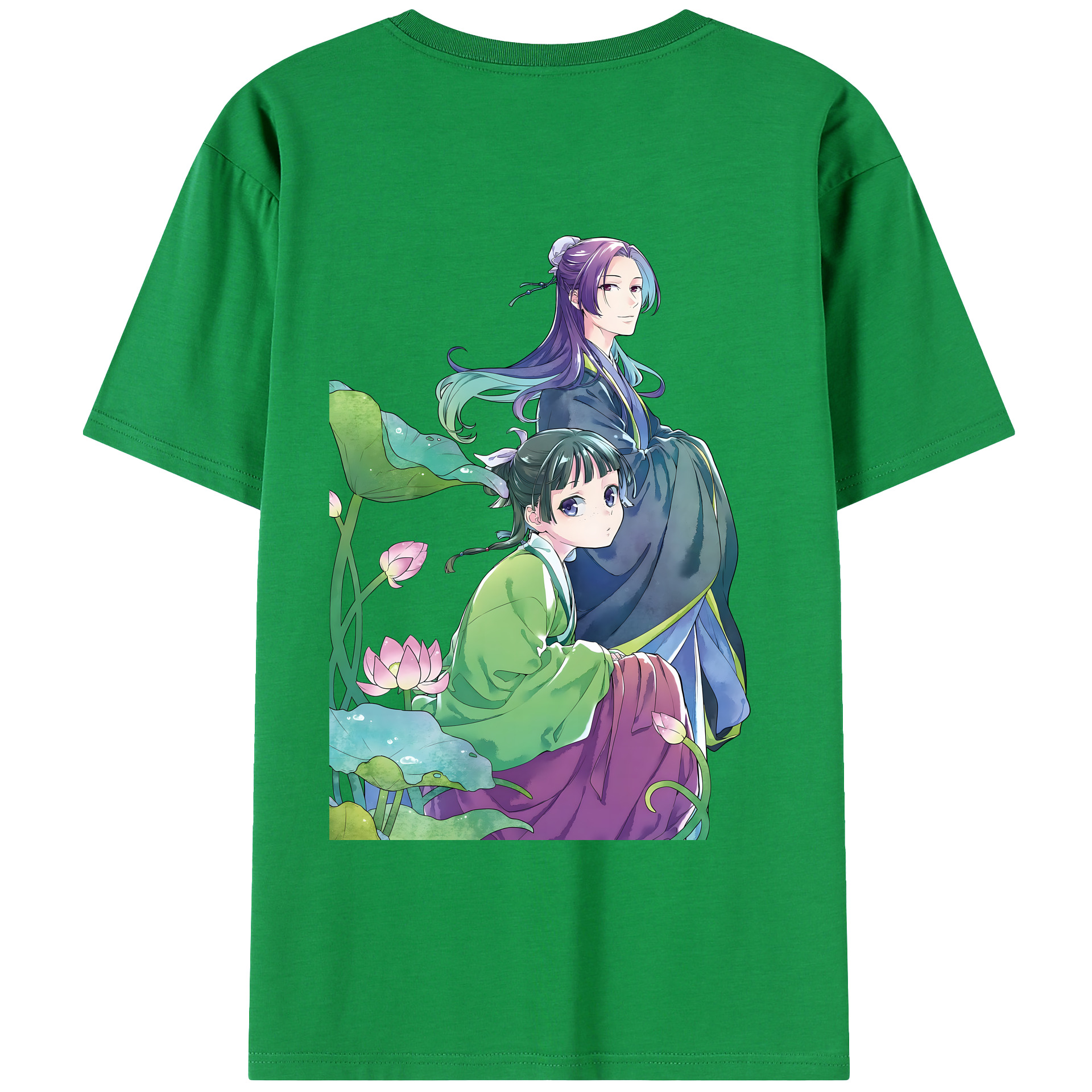 （画像用） 薬屋のひとりごと The Apothecary Diaries 綿100％ メンズ半袖Tシャツ（バックプリント） 通気性
