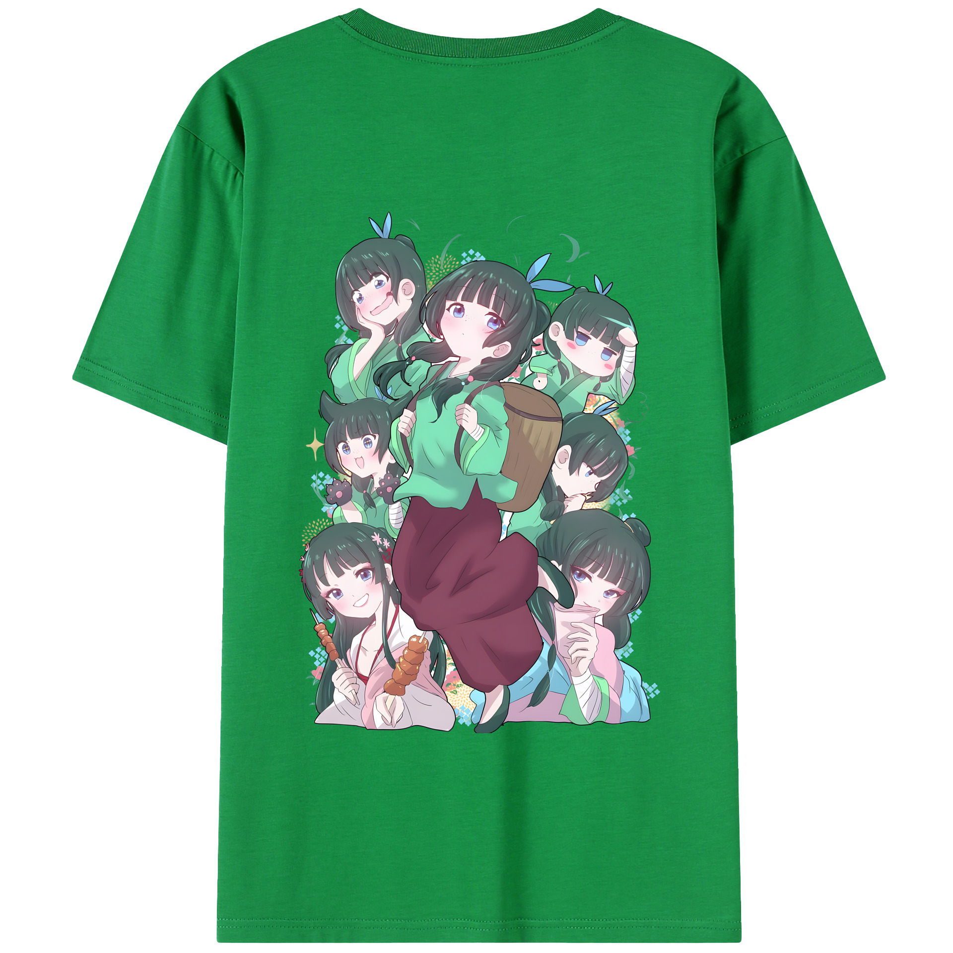 （画像用） 薬屋のひとりごと The Apothecary Diaries 綿100％ メンズ半袖Tシャツ（バックプリント） 通気性
