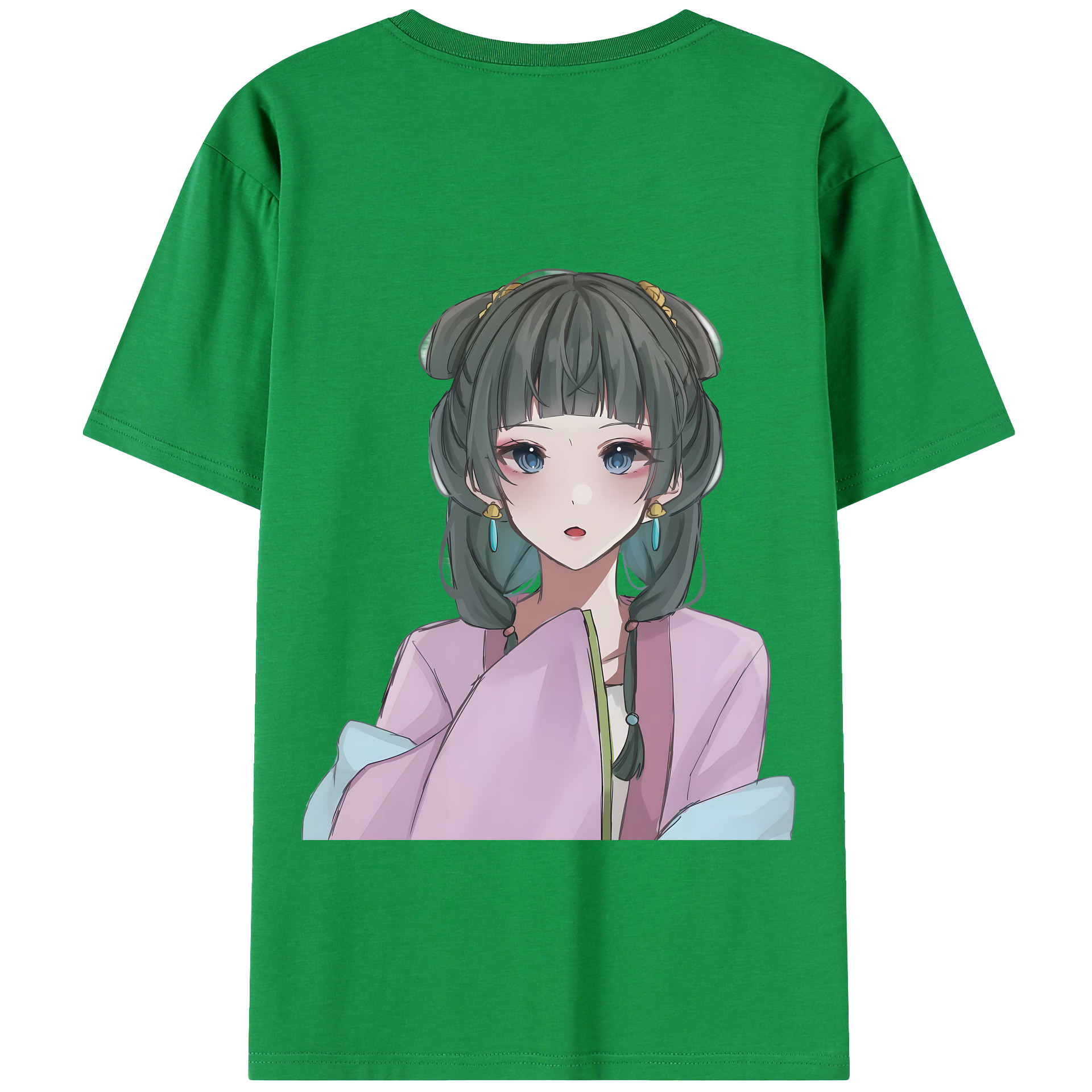 （画像用） 薬屋のひとりごと The Apothecary Diaries 綿100％ メンズ半袖Tシャツ（バックプリント） 通気性