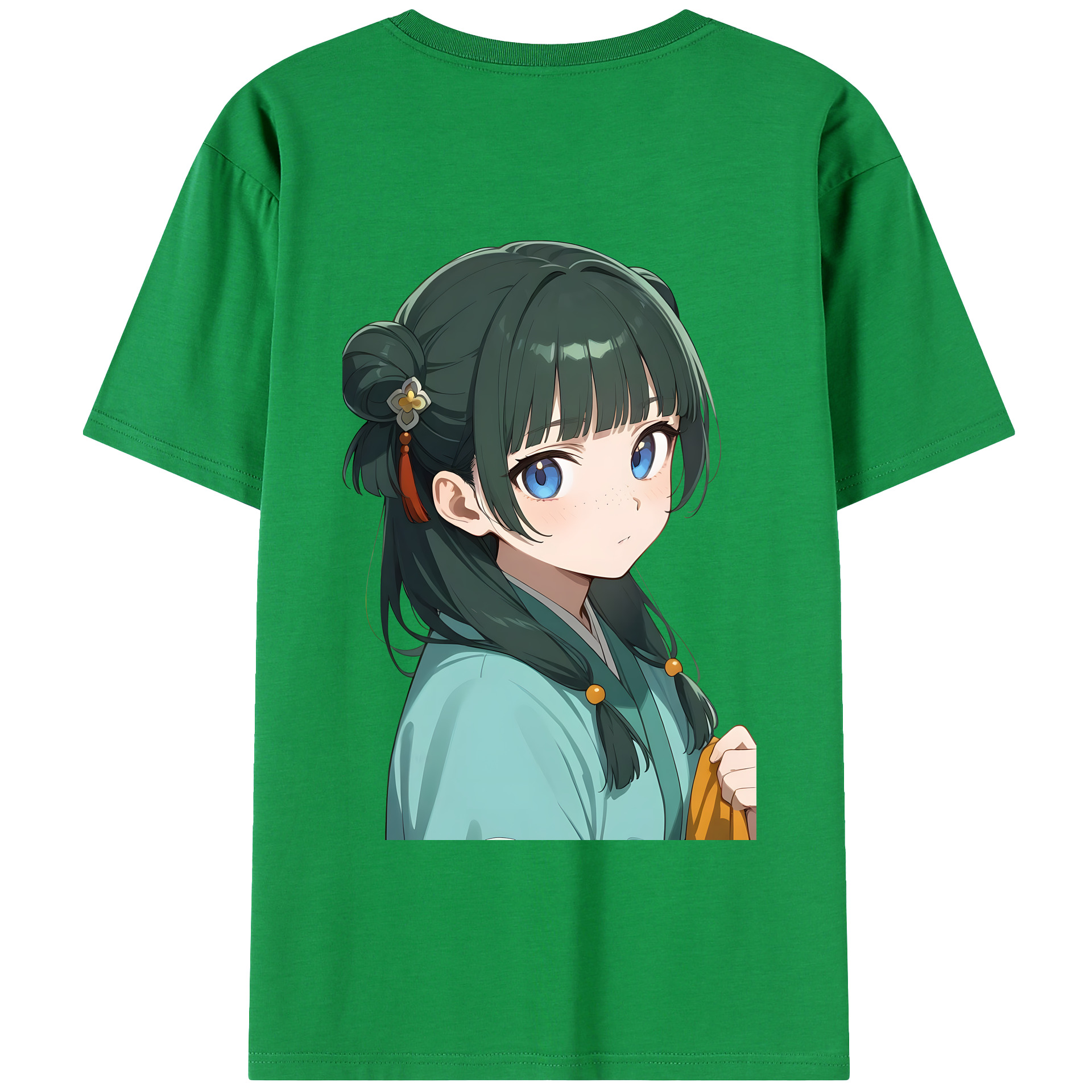 （画像用） 薬屋のひとりごと The Apothecary Diaries 綿100％ メンズ半袖Tシャツ（バックプリント） 通気性