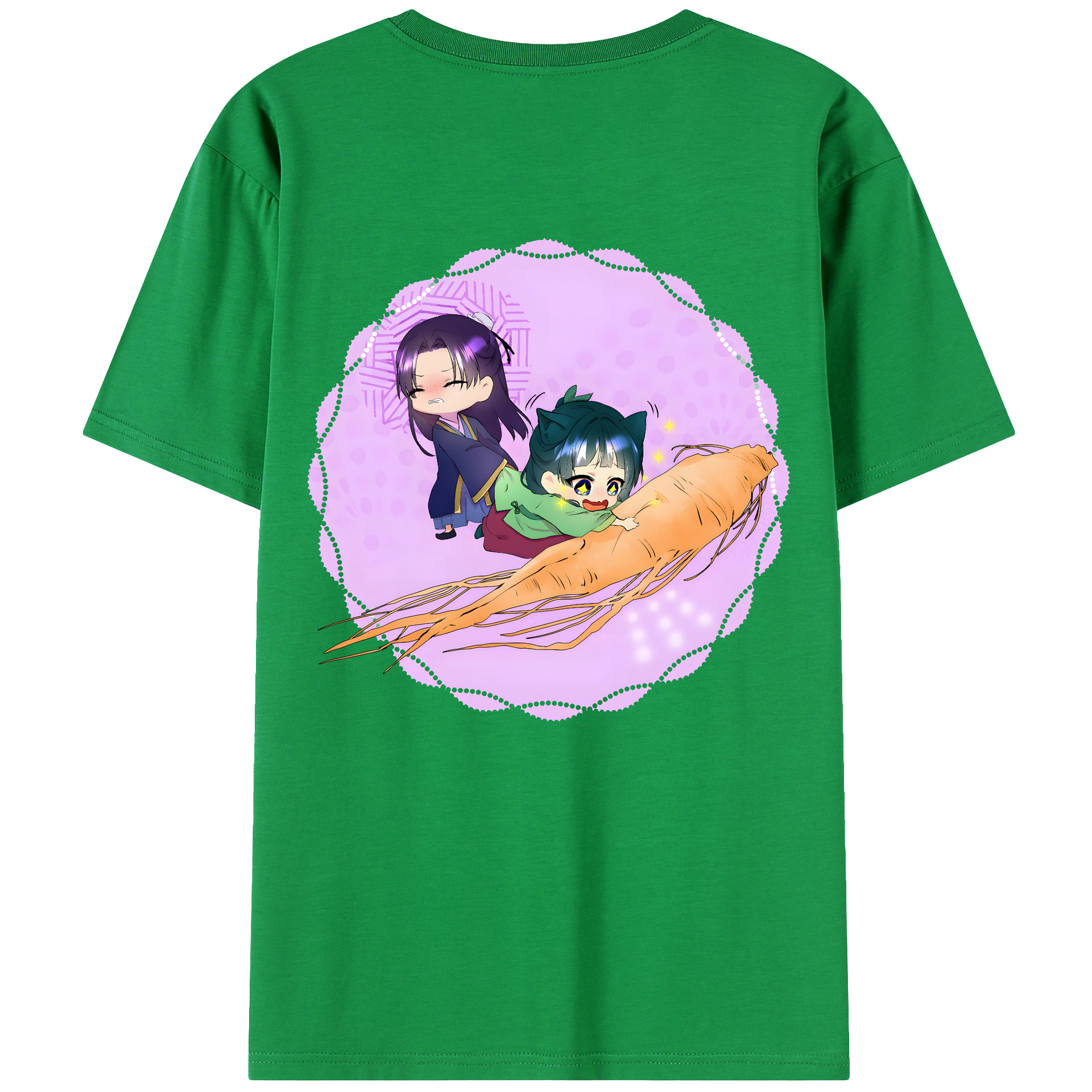（画像用） 薬屋のひとりごと The Apothecary Diaries 綿100％ メンズ半袖Tシャツ（バックプリント） 通気性