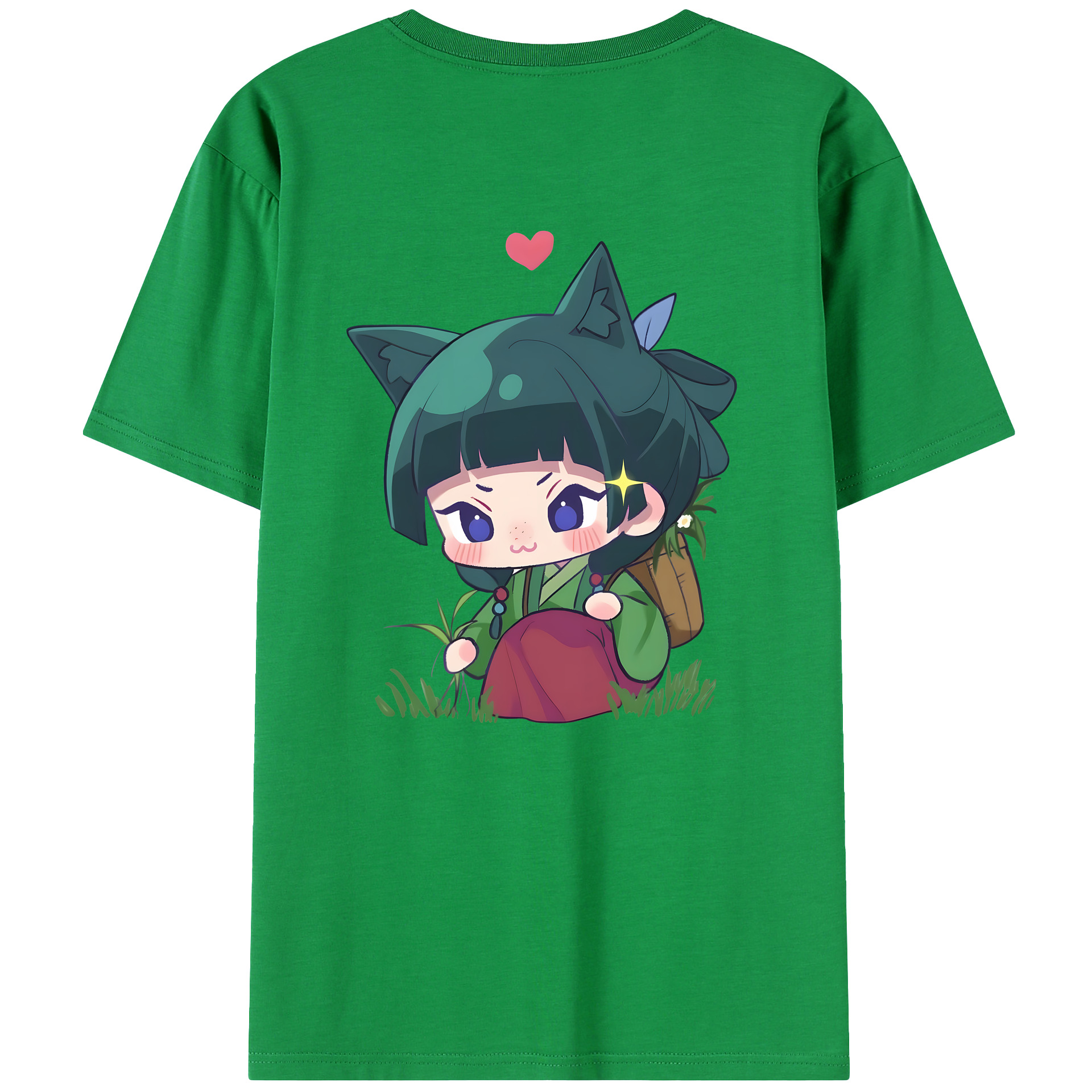 （画像用） 薬屋のひとりごと The Apothecary Diaries 綿100％ メンズ半袖Tシャツ（バックプリント） 通気性
