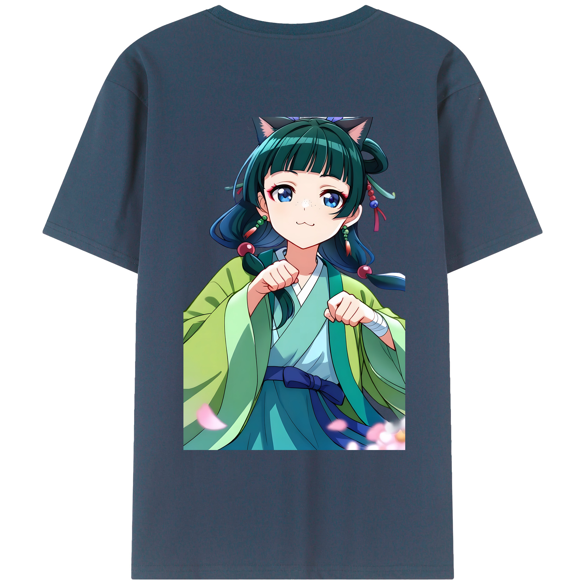 （画像用） 薬屋のひとりごと The Apothecary Diaries 綿100％ メンズ半袖Tシャツ（バックプリント） 通気性