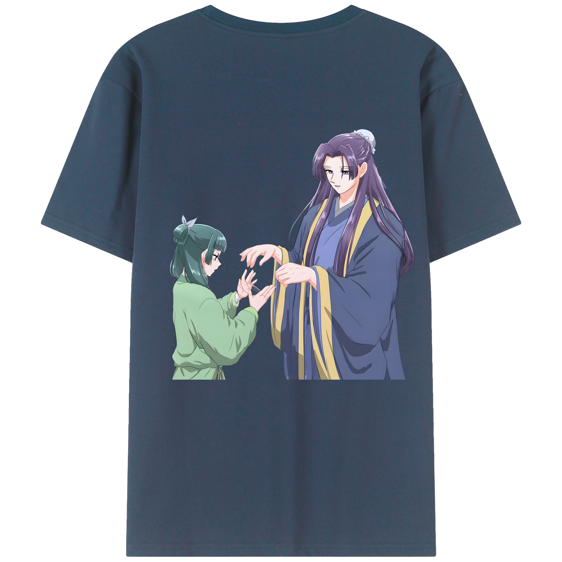 （画像用） 薬屋のひとりごと The Apothecary Diaries 綿100％ メンズ半袖Tシャツ（バックプリント） 通気性