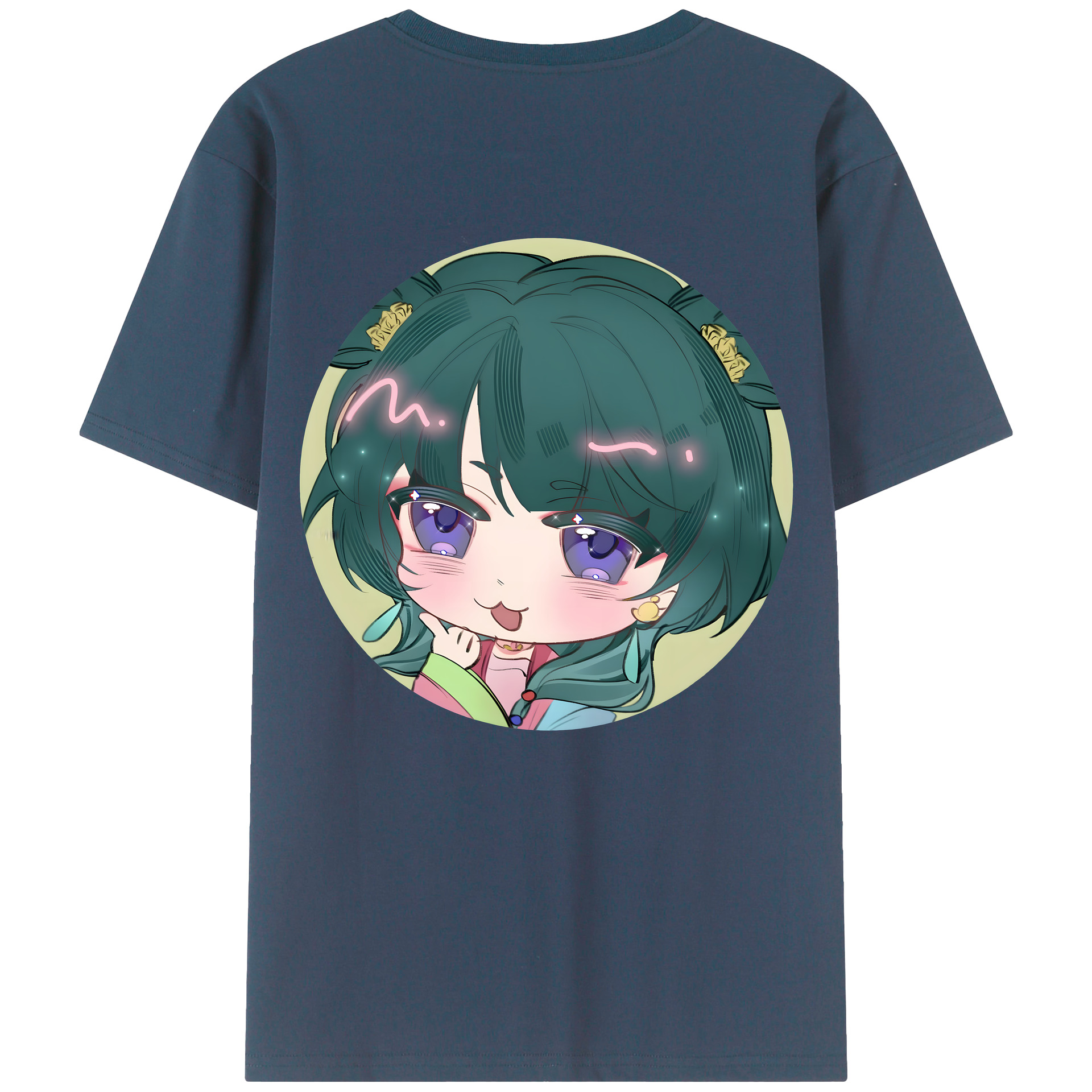 （画像用） 薬屋のひとりごと The Apothecary Diaries 綿100％ メンズ半袖Tシャツ（バックプリント） 通気性