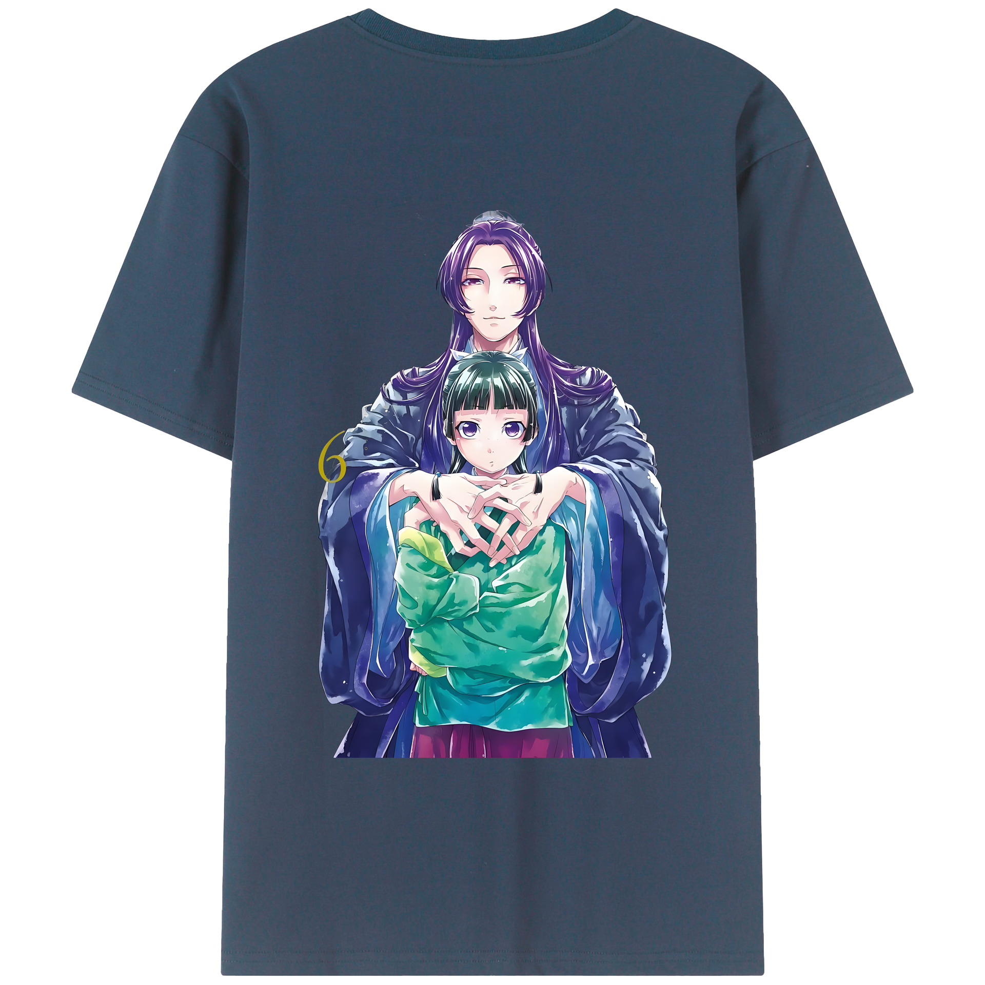 （画像用） 薬屋のひとりごと The Apothecary Diaries 綿100％ メンズ半袖Tシャツ（バックプリント） 通気性
