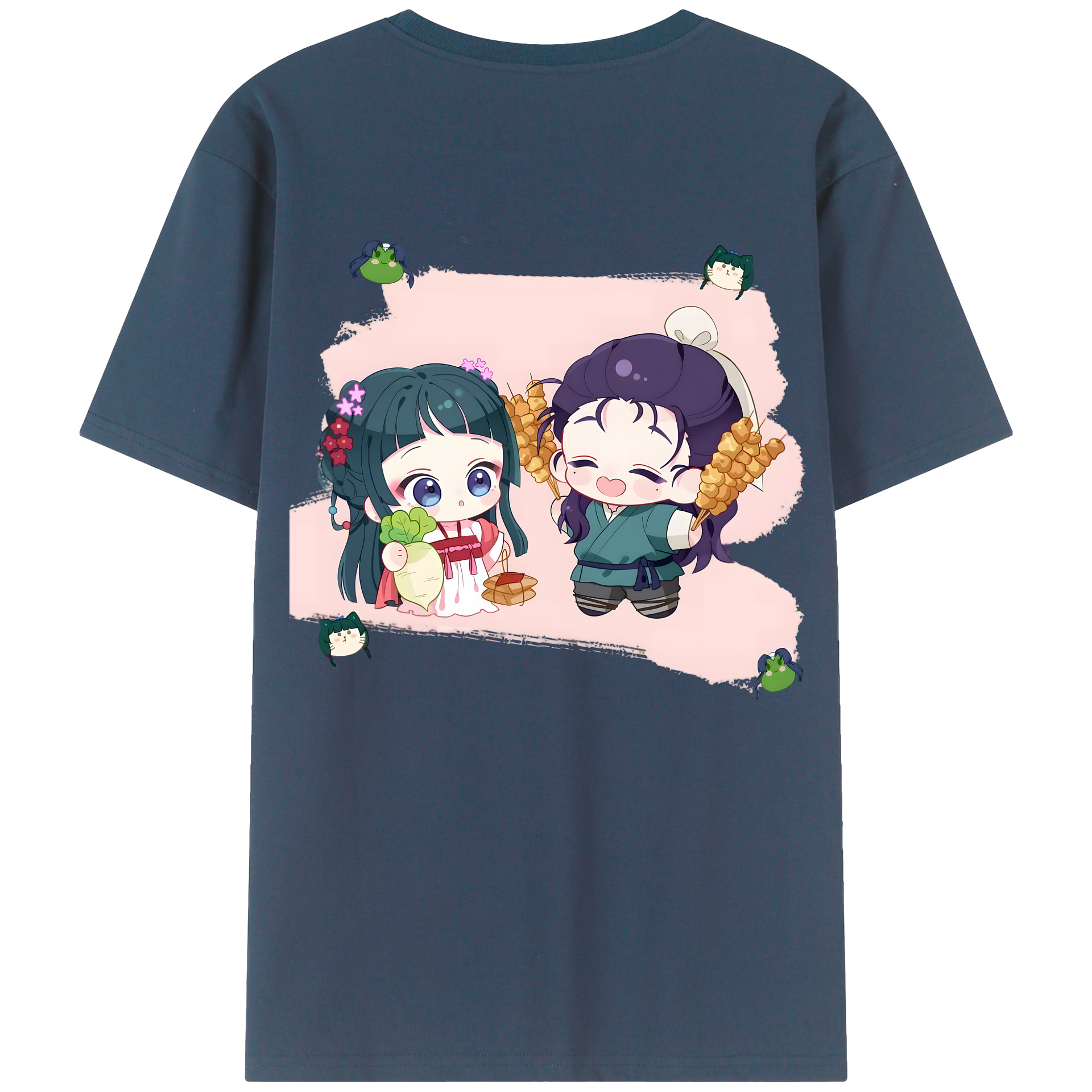 （画像用） 薬屋のひとりごと The Apothecary Diaries 綿100％ メンズ半袖Tシャツ（バックプリント） 通気性