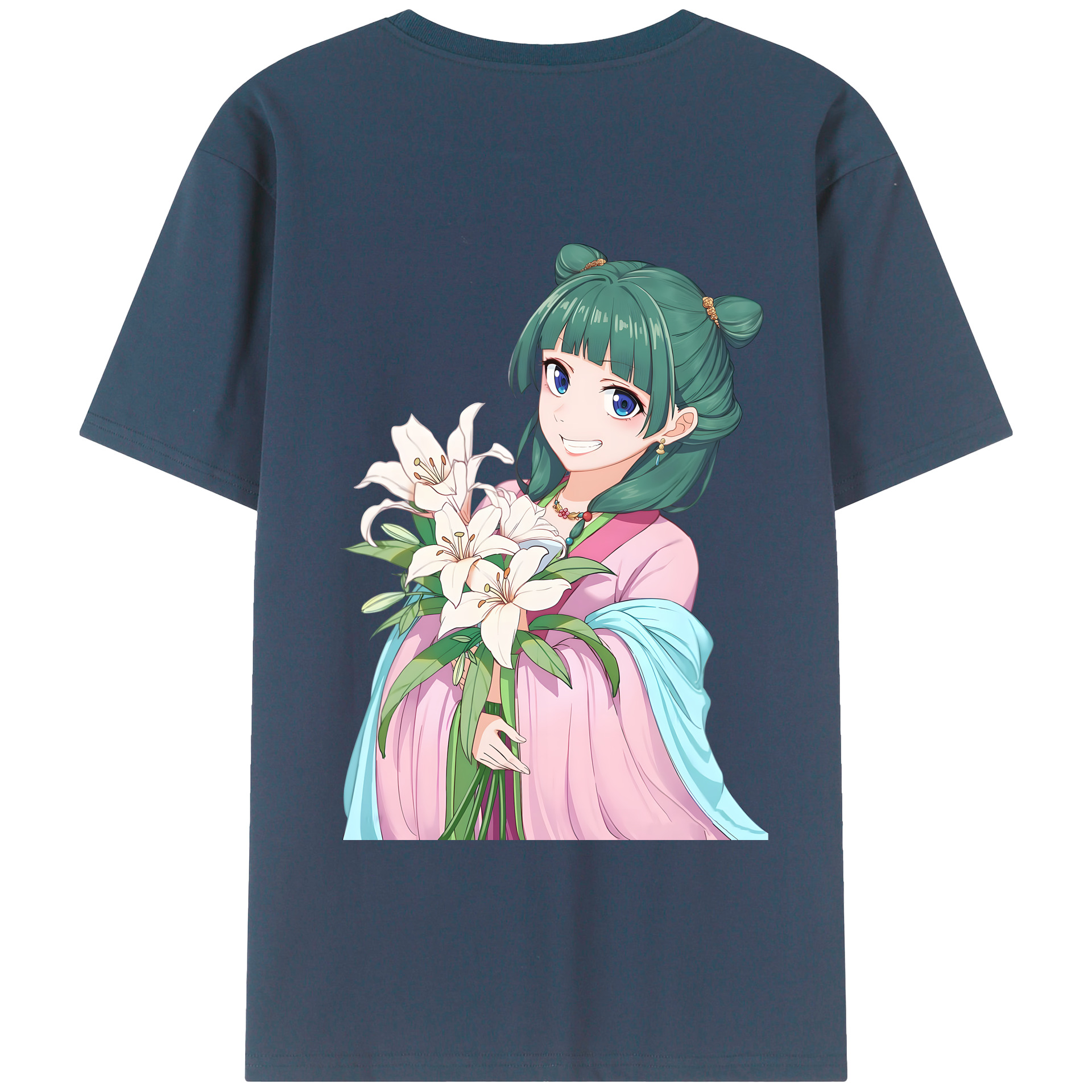 （画像用） 薬屋のひとりごと The Apothecary Diaries 綿100％ メンズ半袖Tシャツ（バックプリント） 通気性